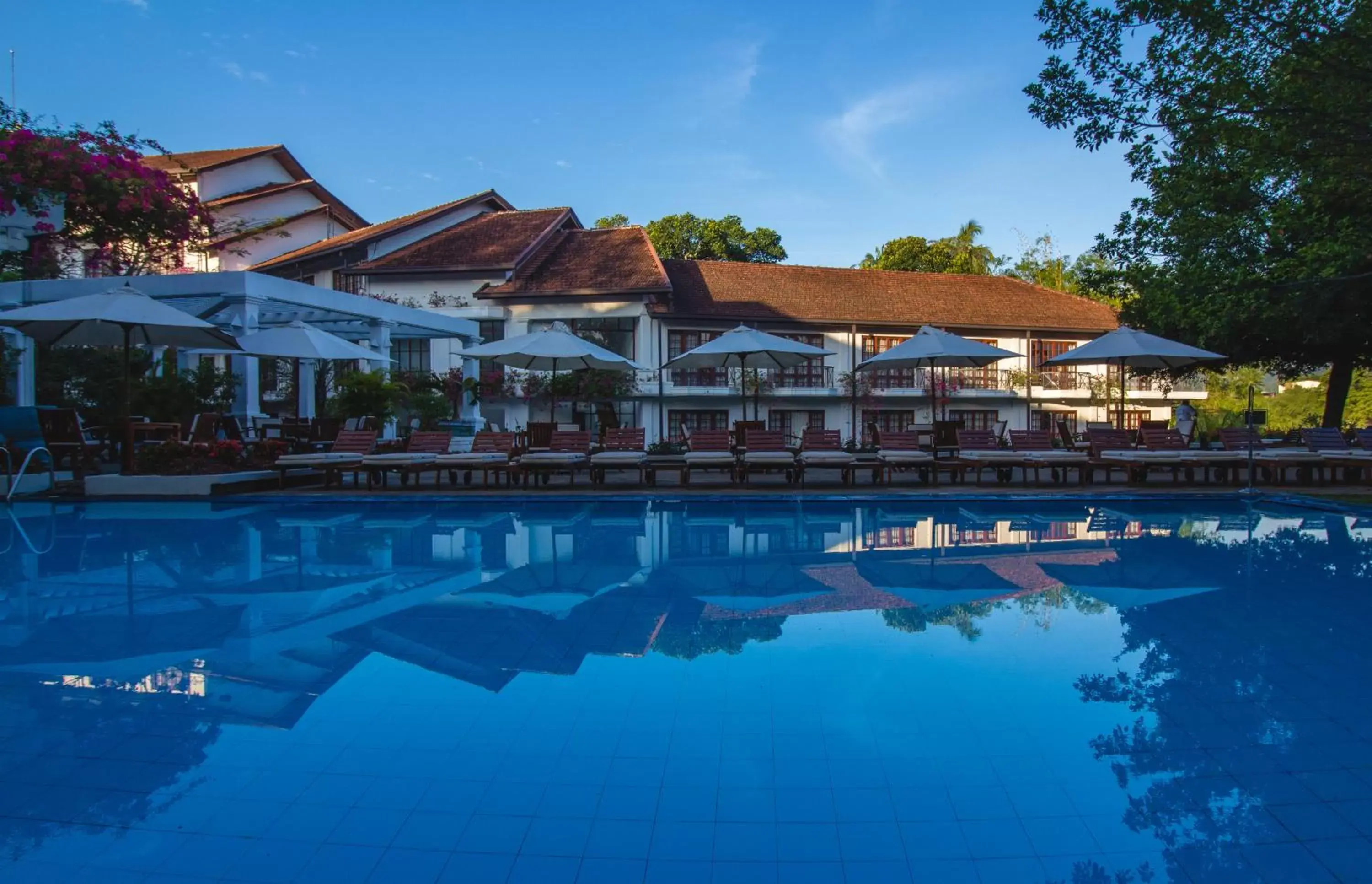 Pool view, Property Building in Mahaweli Reach Hotel