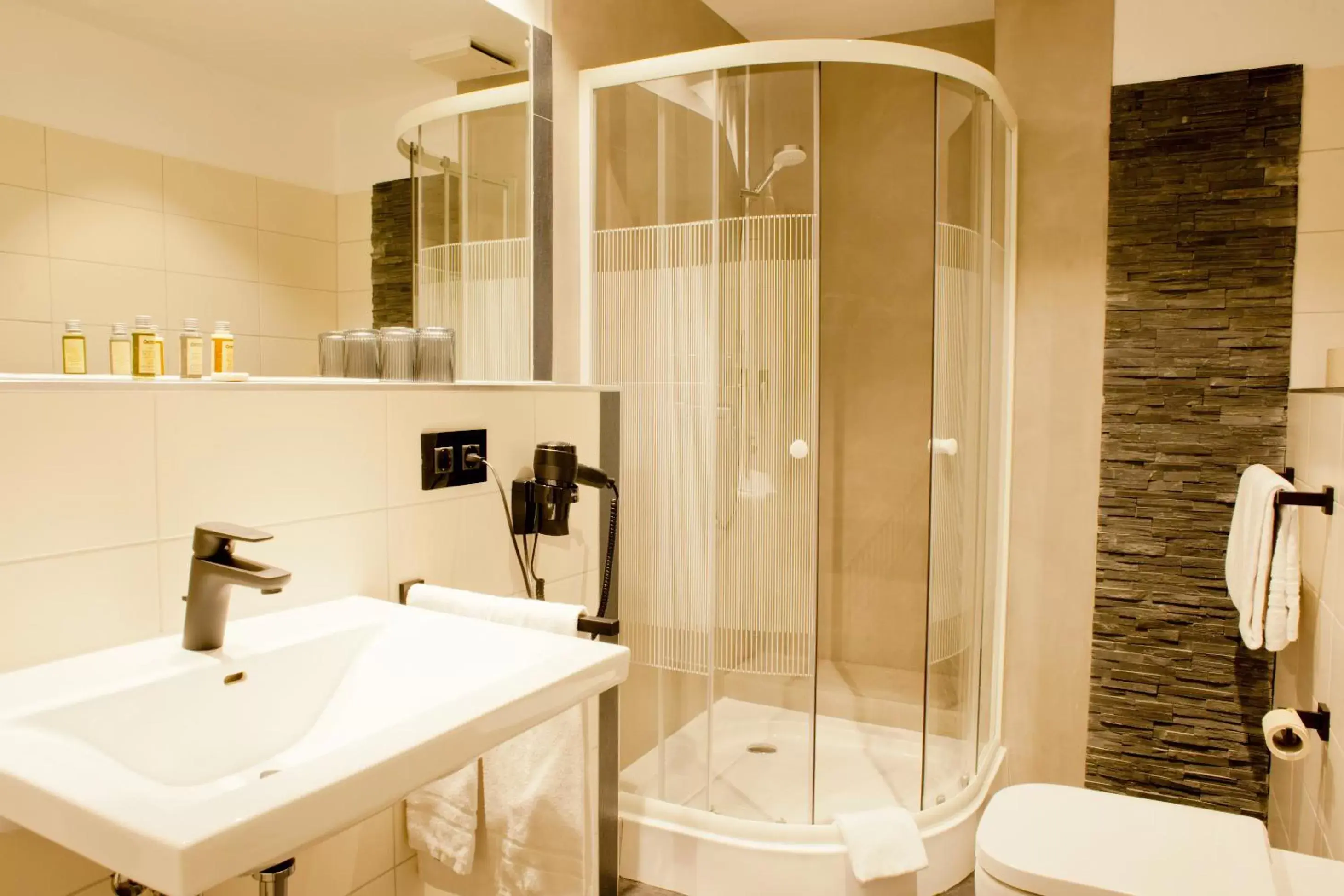Shower, Bathroom in Hotel Schweriner Hof