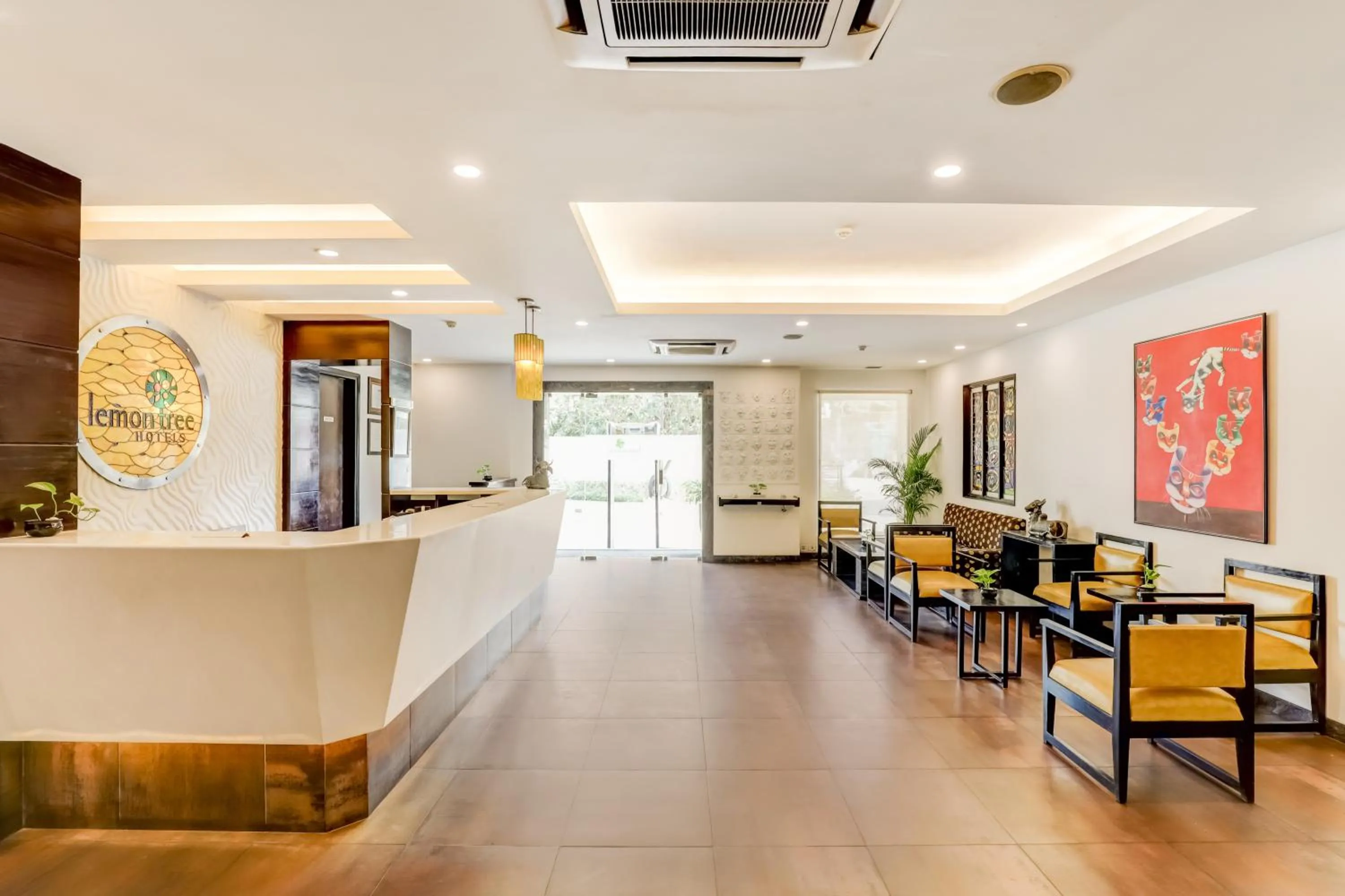 Seating area in Lemon Tree Hotel, Ahmedabad