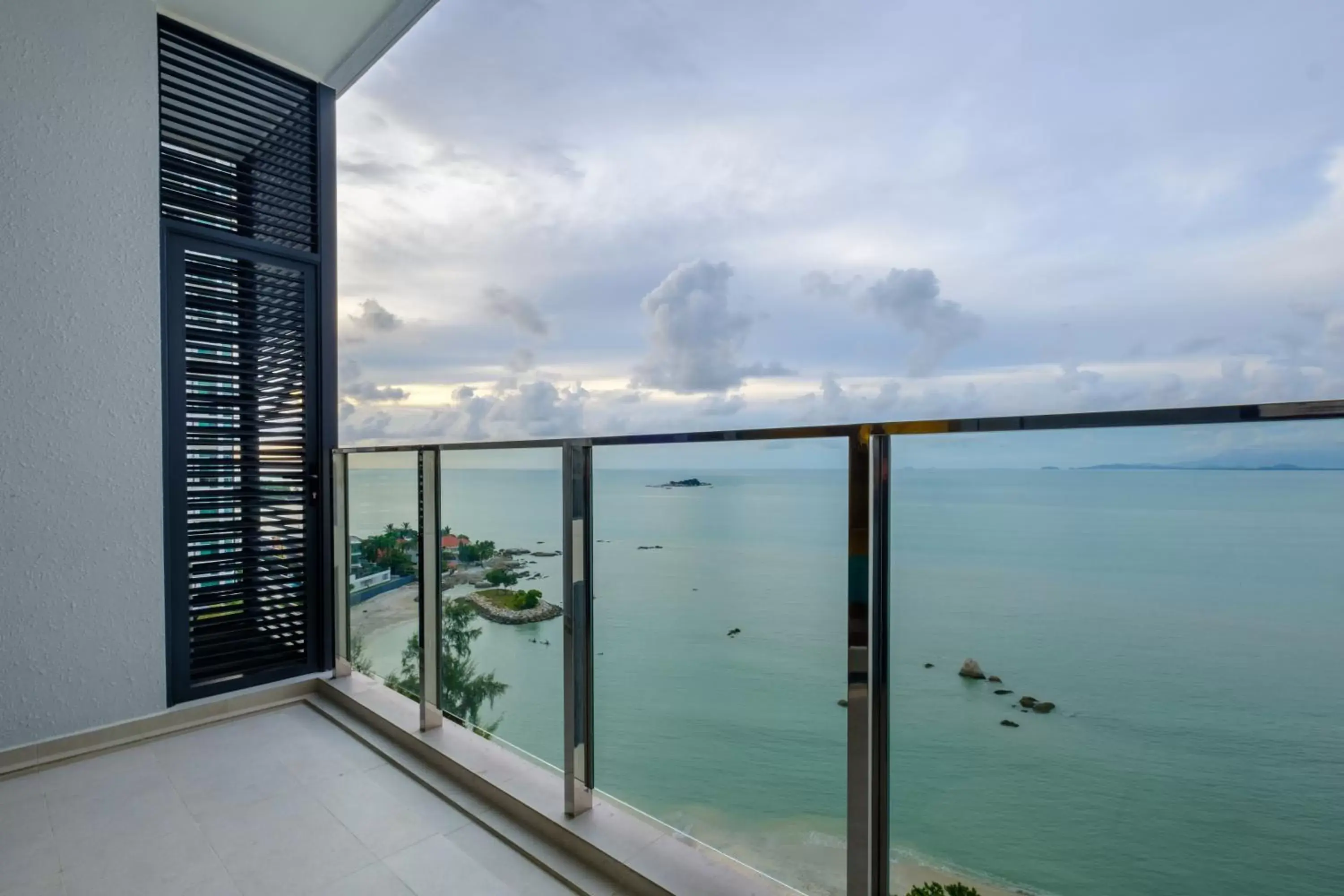 Balcony/Terrace, Sea View in Tanjung Point Residences
