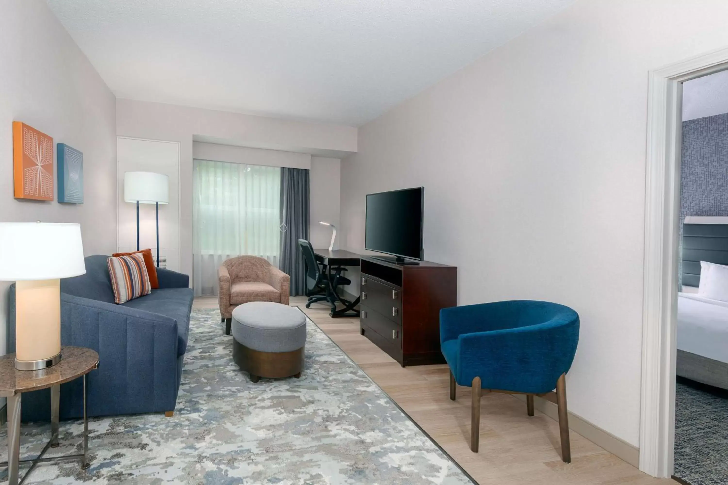 Living room, Seating Area in Homewood Suites by Hilton Boston/Canton, MA