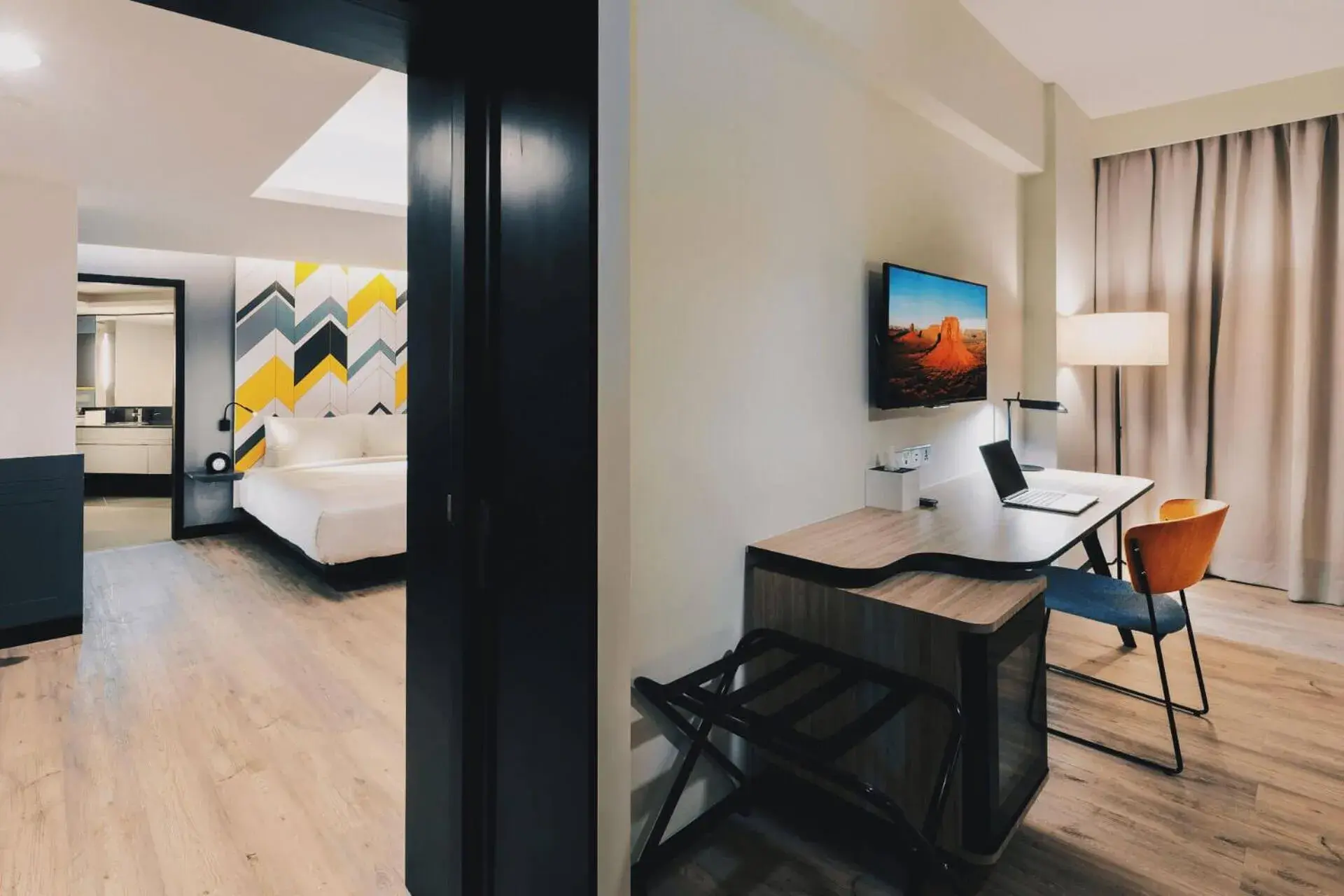 Bedroom, TV/Entertainment Center in The Kuala Lumpur Journal Hotel