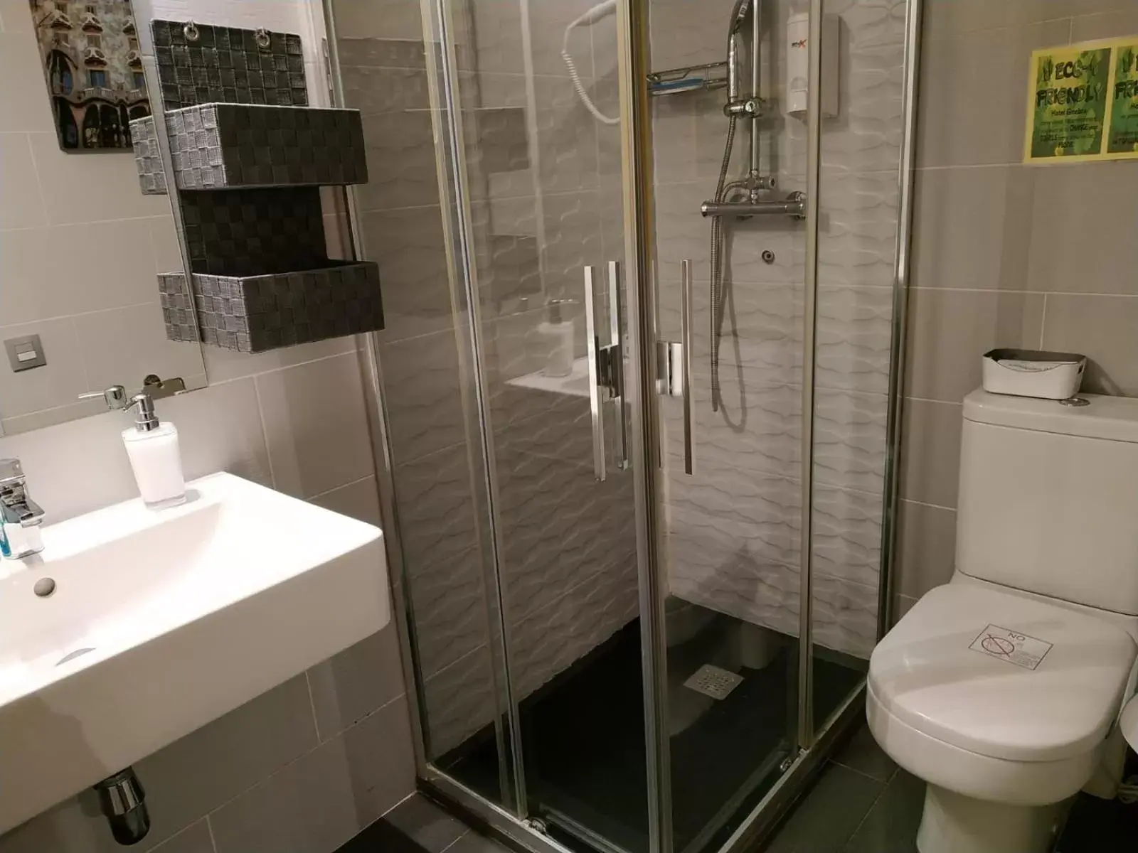 Shower, Bathroom in Hotel Ginebra
