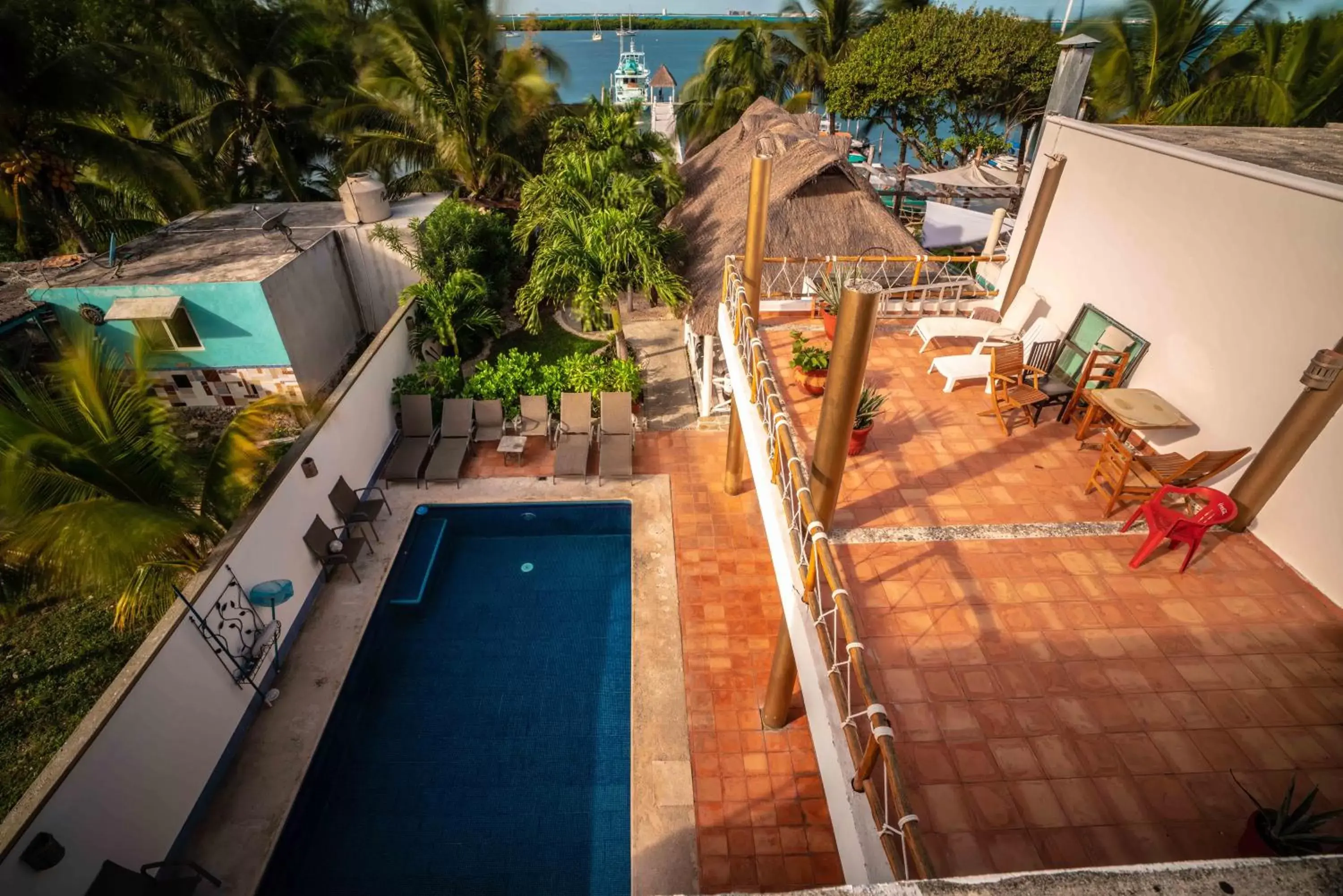 Bird's eye view, Pool View in Hotel Boutique Skulls Landing