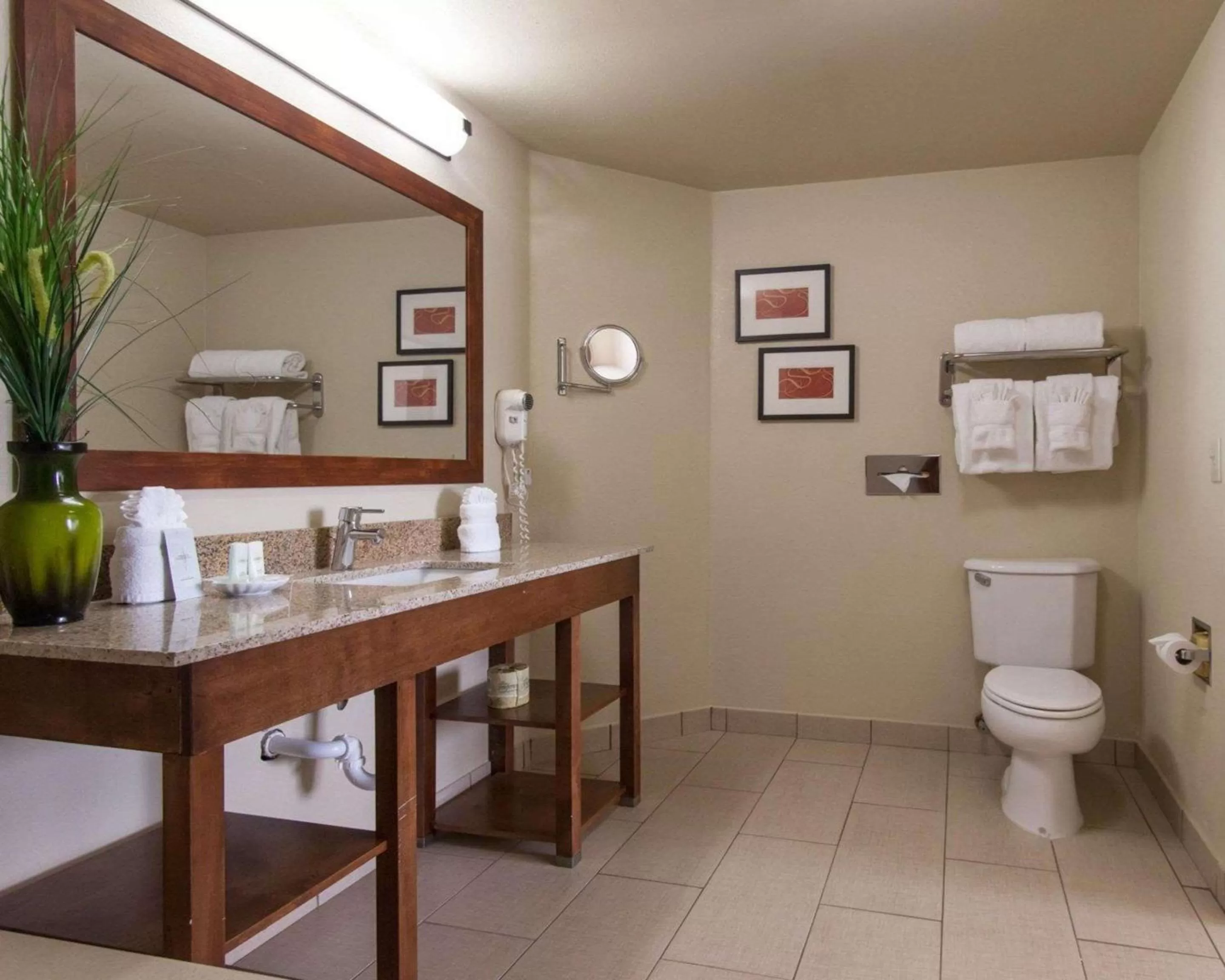 Bathroom in Comfort Suites Tulsa Central