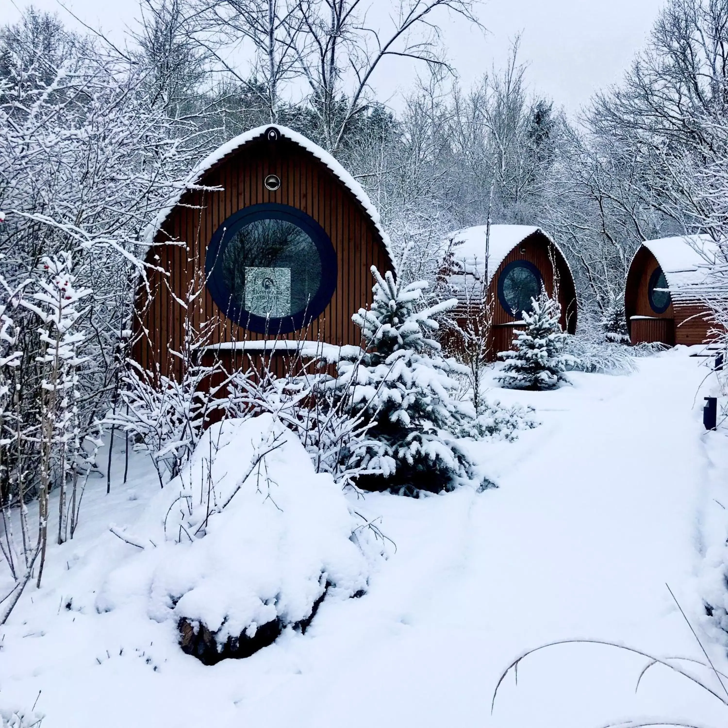 Property building, Winter in Glamping Resort Biosphäre Bliesgau