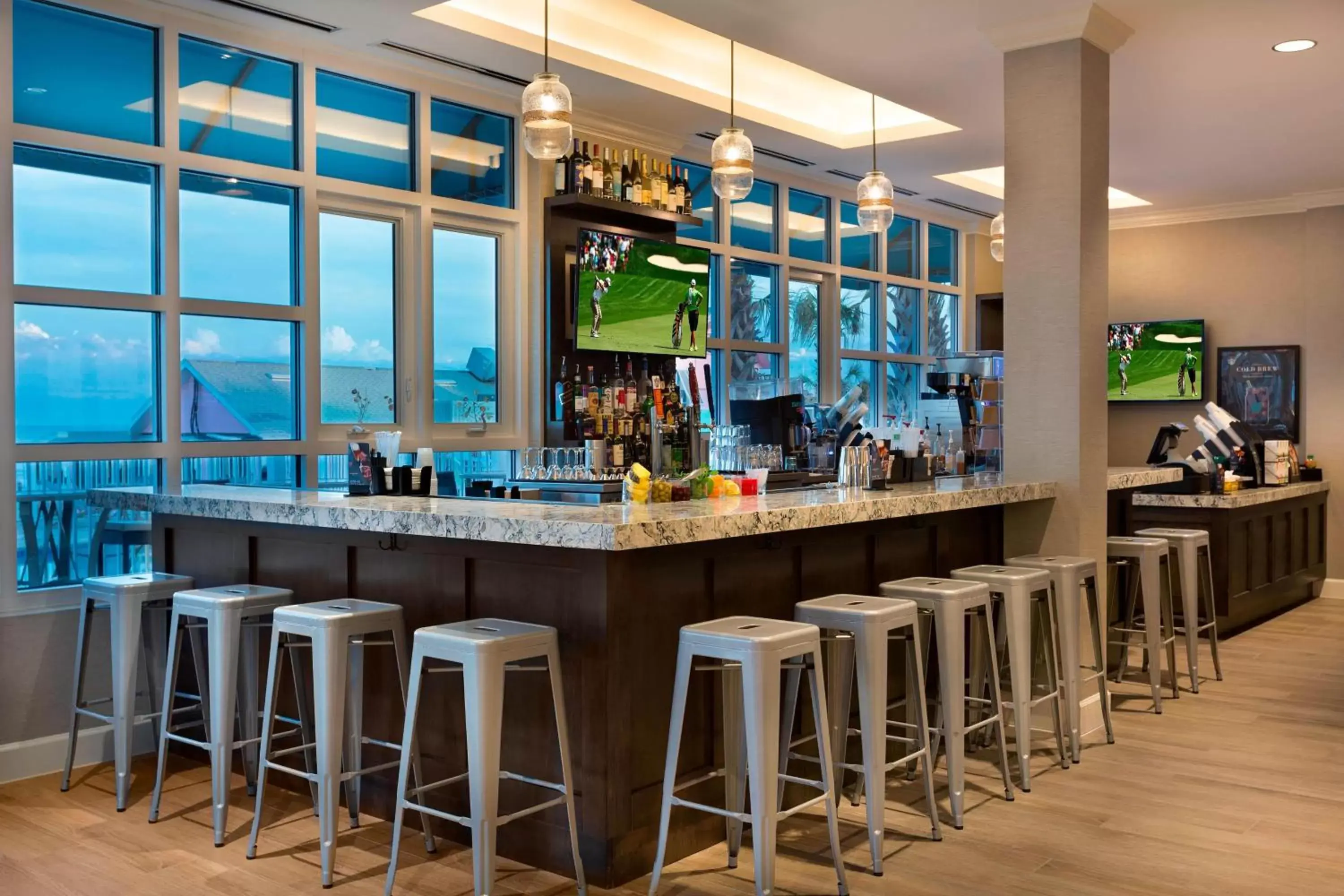 Restaurant/places to eat, Lounge/Bar in SpringHill Suites by Marriott New Smyrna Beach