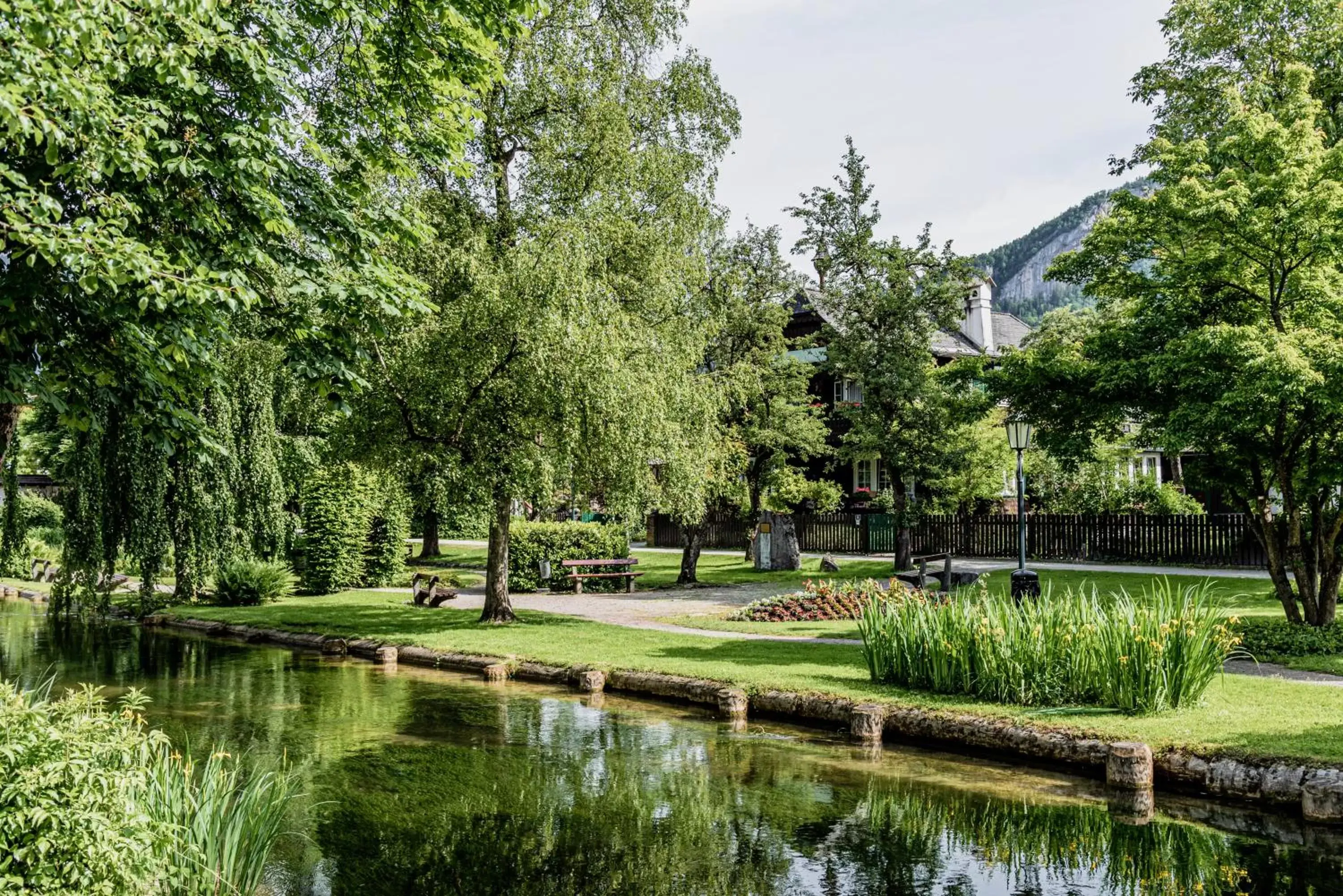 Natural landscape, Garden in Wohlfühlhotel Goiserer Mühle