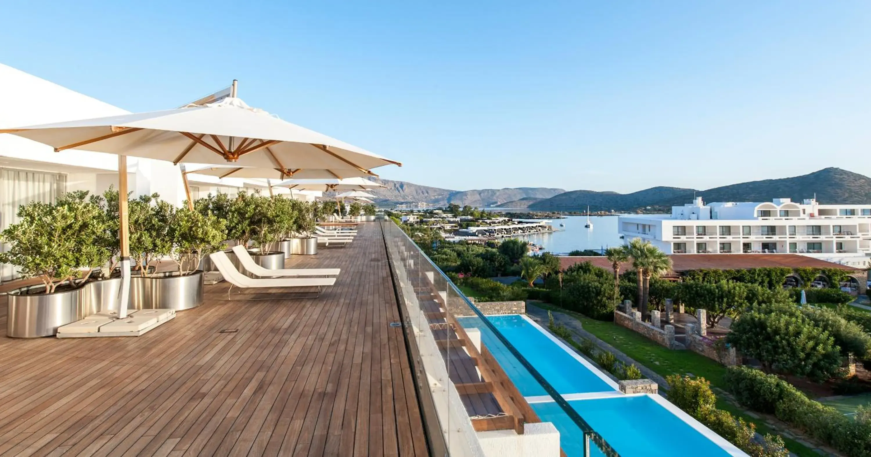 Balcony/Terrace, Swimming Pool in Elounda Beach Hotel & Villas, a Member of the Leading Hotels of the World