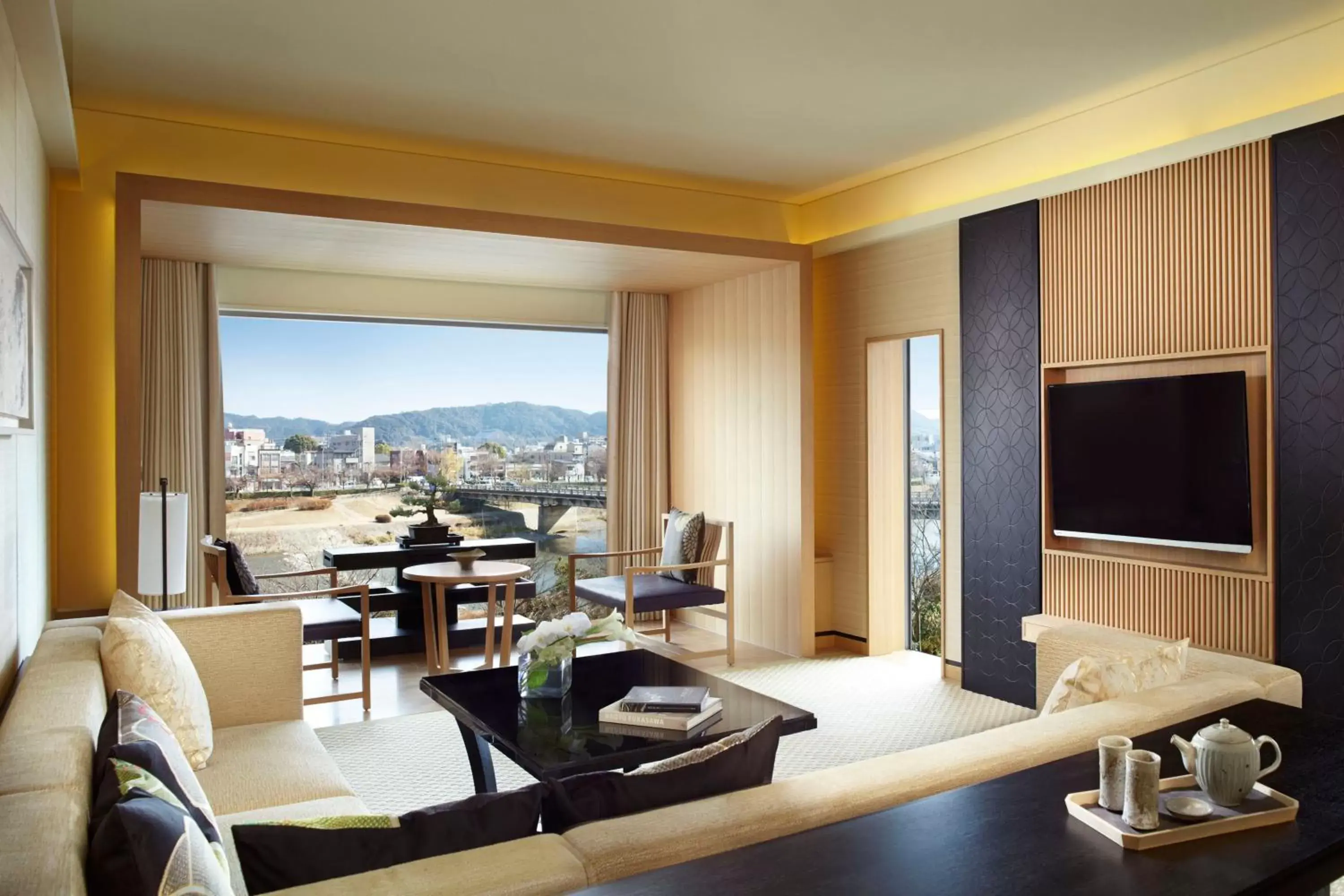Living room in The Ritz-Carlton Kyoto