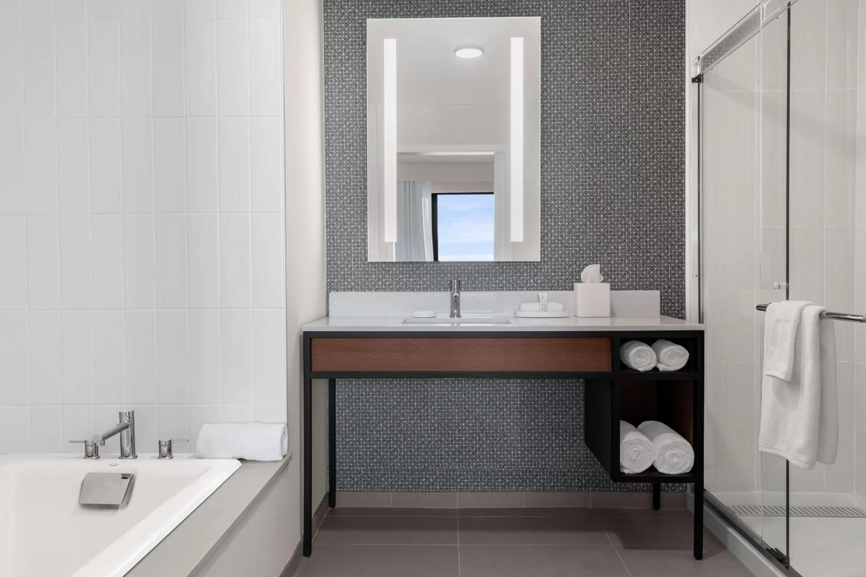 Bathroom in Tapestry By Hilton The Fort Sutter Hotel Sacramento, Ca