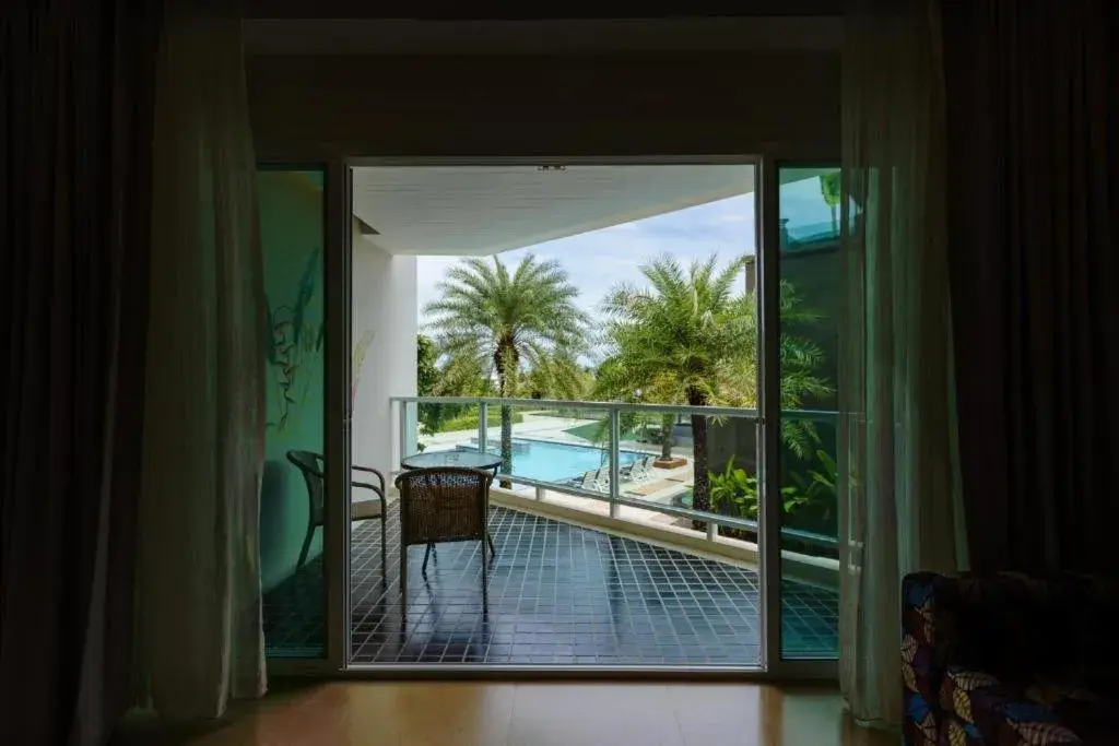 Balcony/Terrace, Pool View in Anyavee Tubkaek Beach Resort- SHA Plus