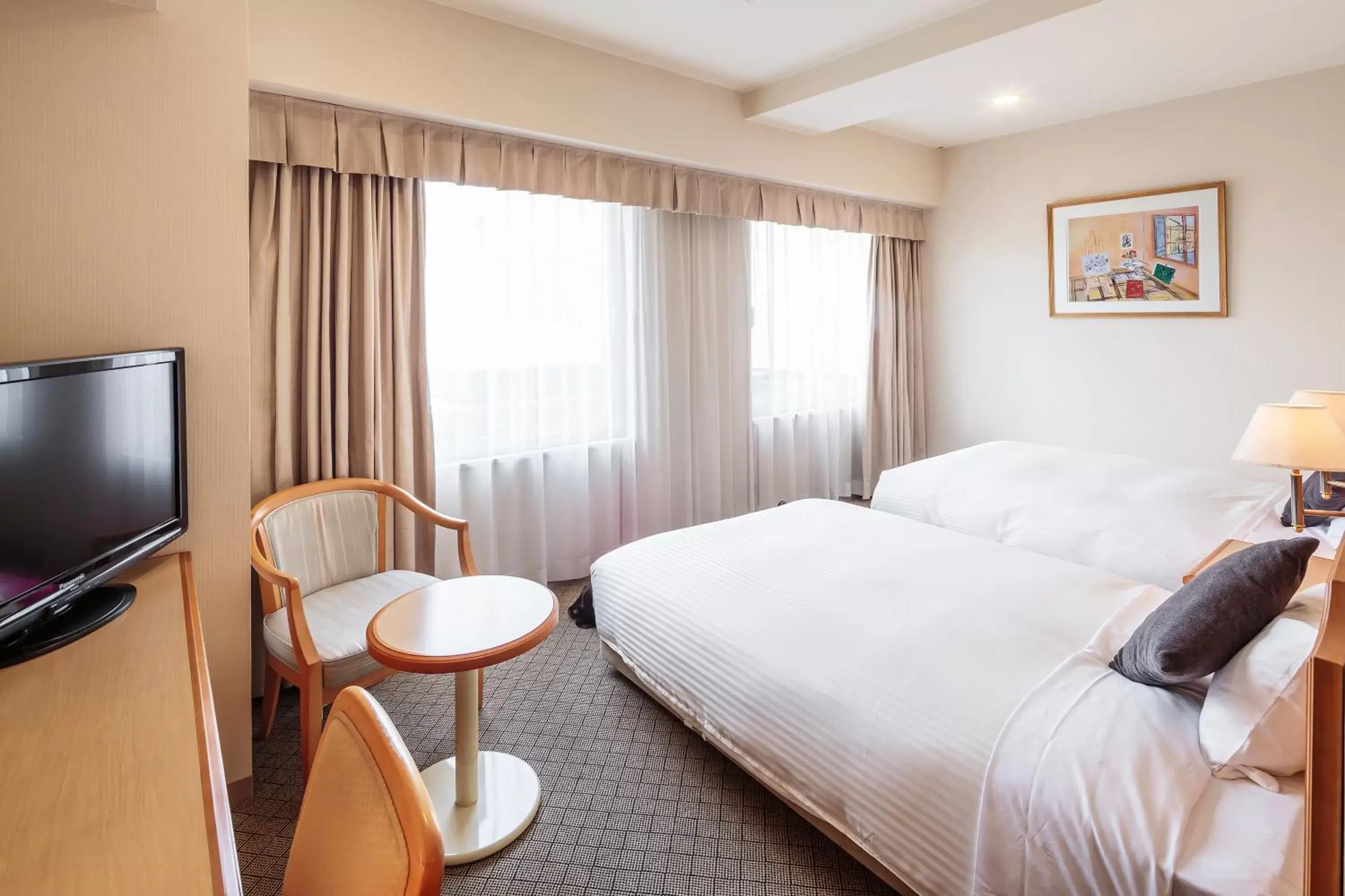 Photo of the whole room, Bed in HOTEL MYSTAYS Matsuyama