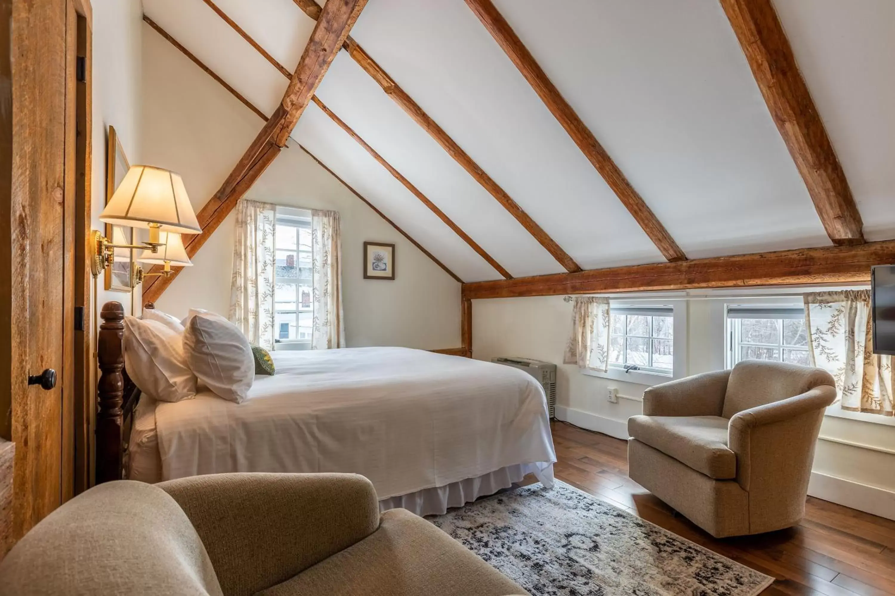 Bed in The Barnstead Inn