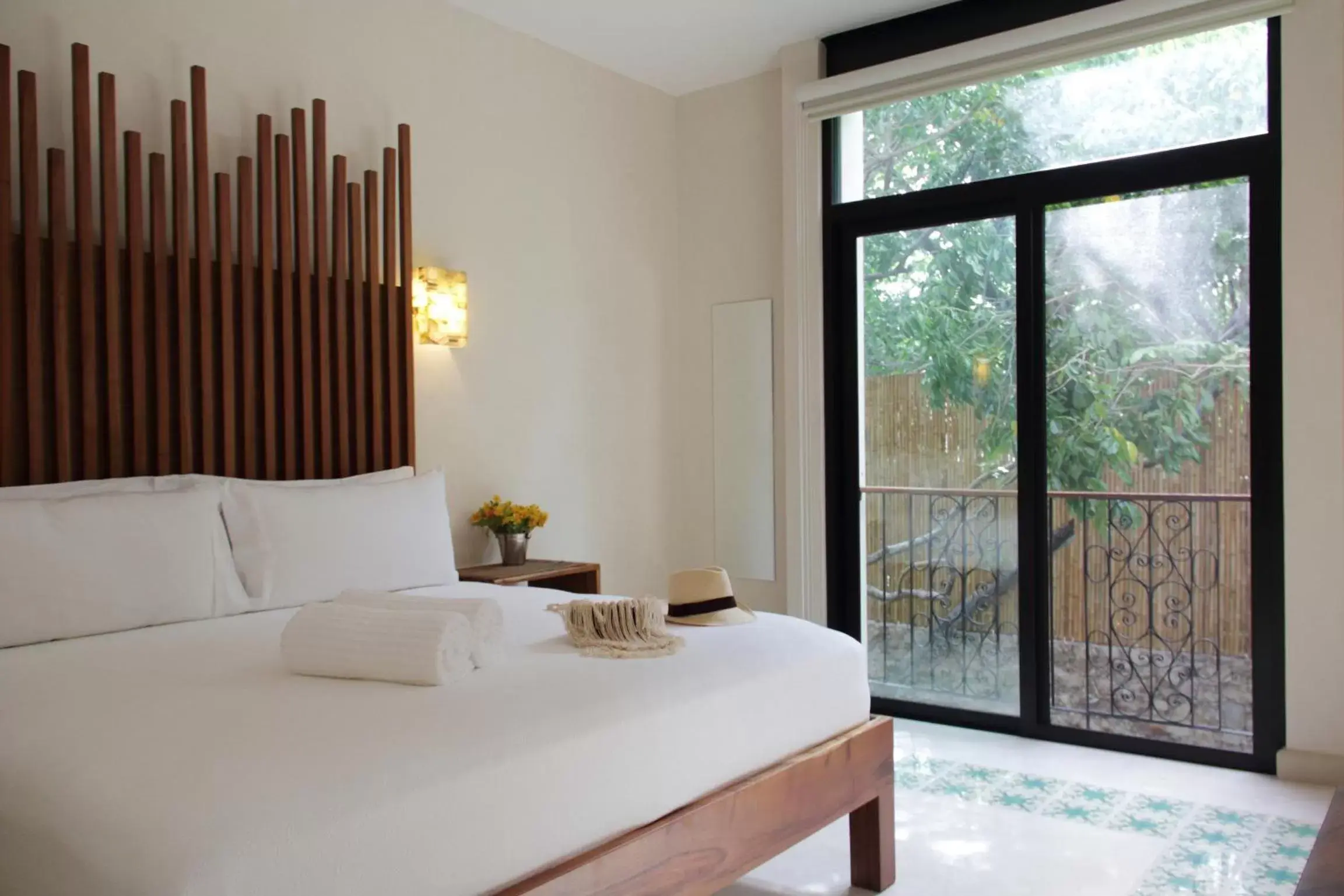 View (from property/room), Bed in TreeHouse Boutique Hotel, an adults only boutique hotel