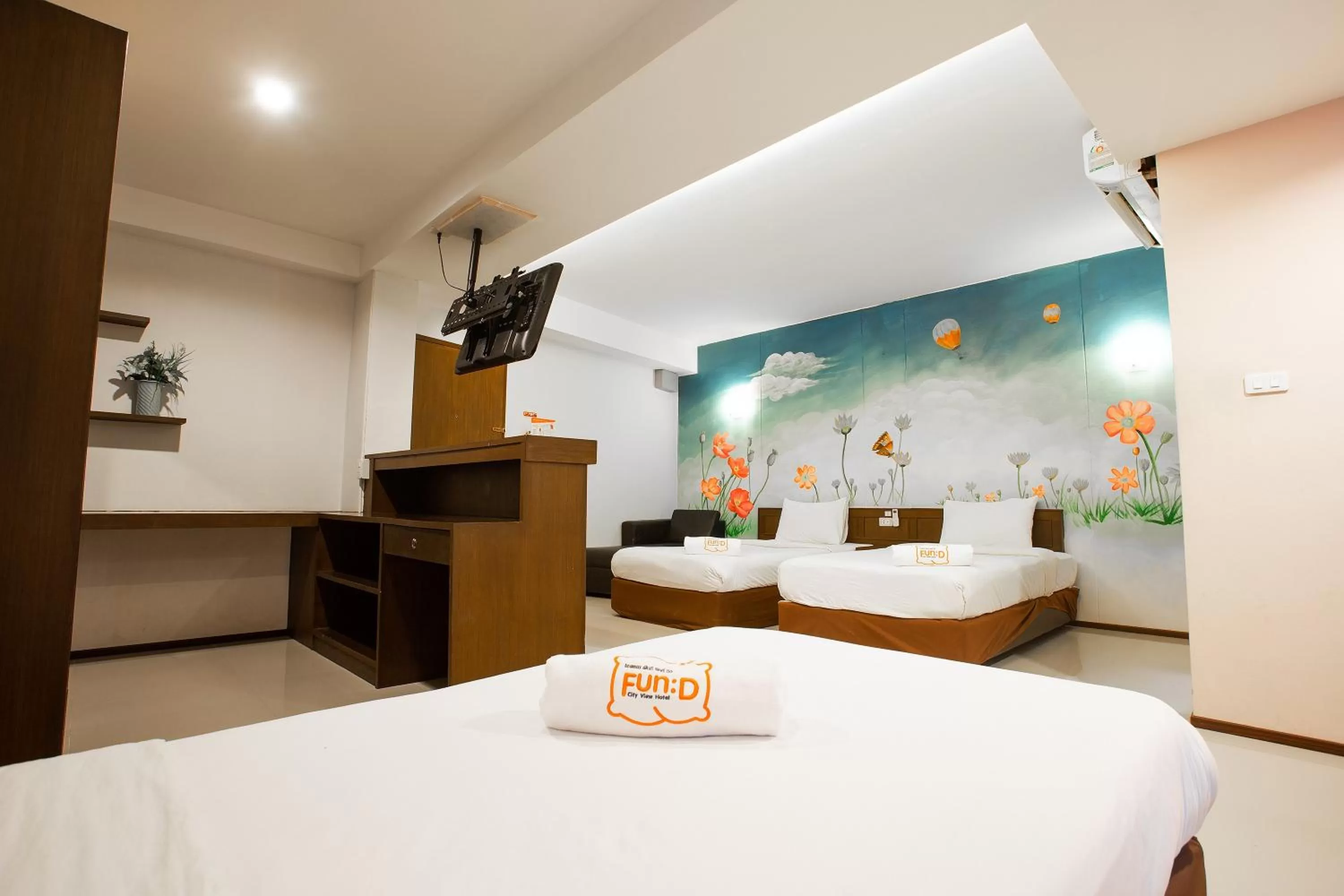 Bedroom, Bed in Fun-D City View SHA Plus