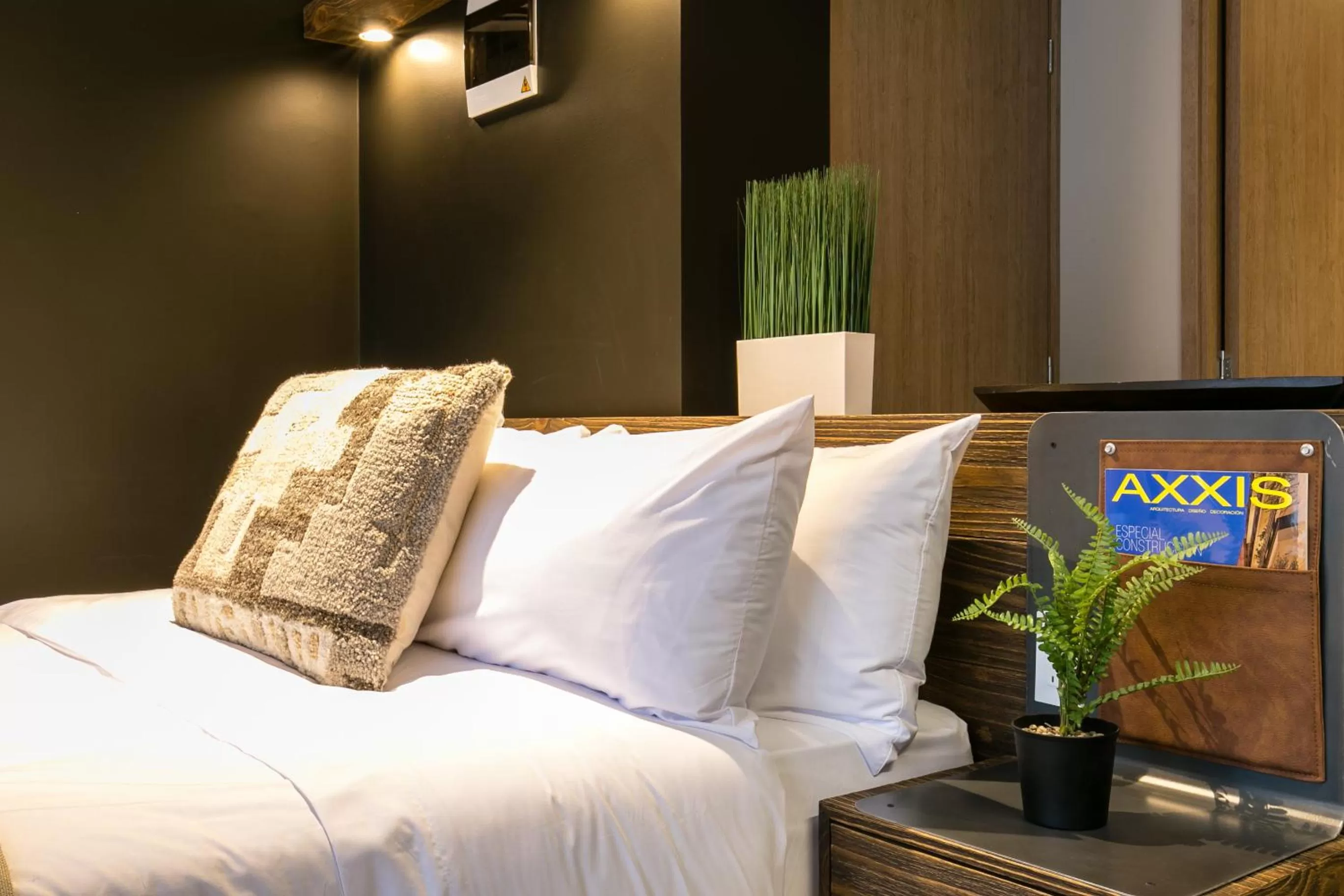 Bed in Factory Lofts Hotel