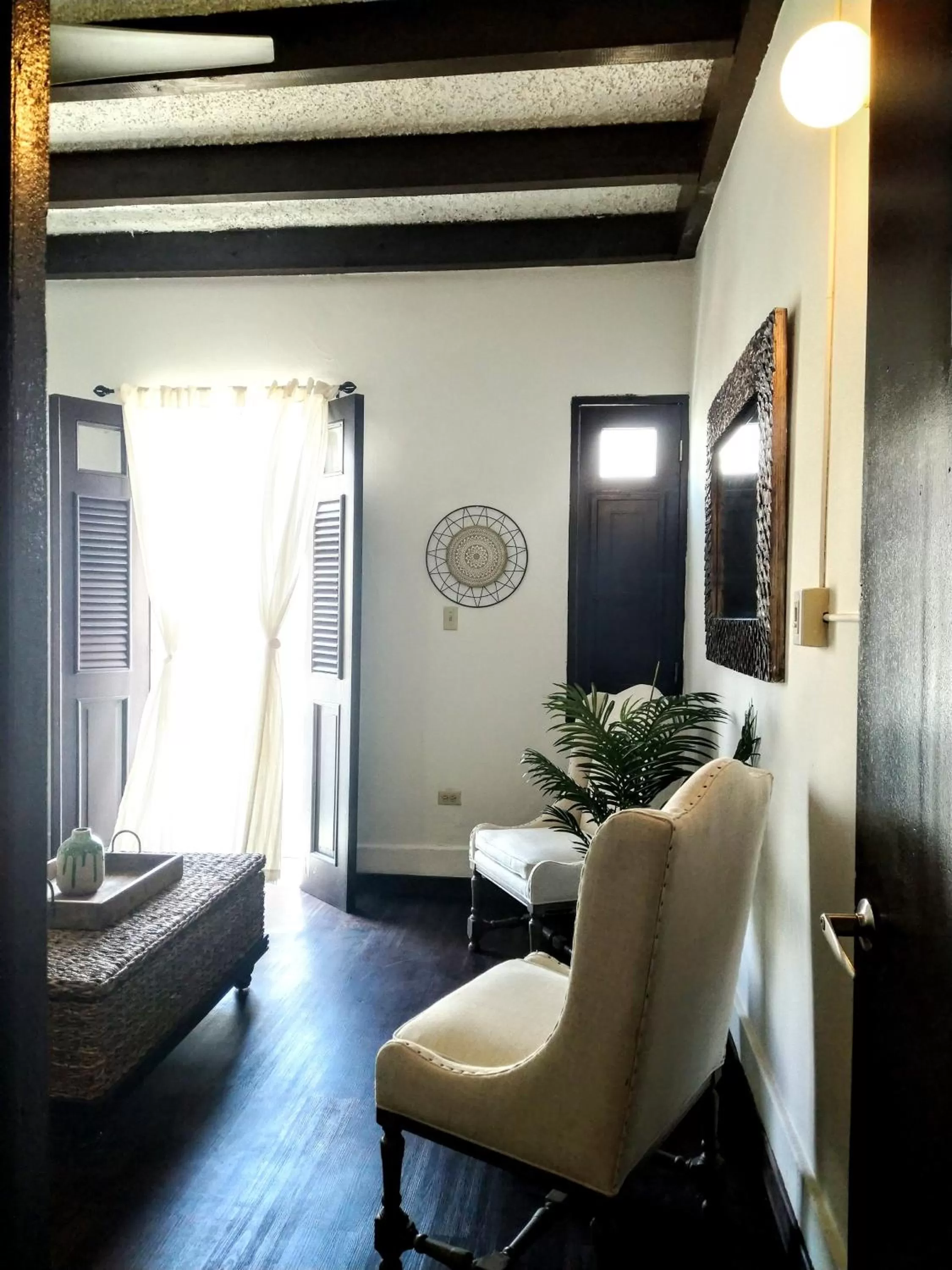 Living room in La Capitana Old San Juan Building