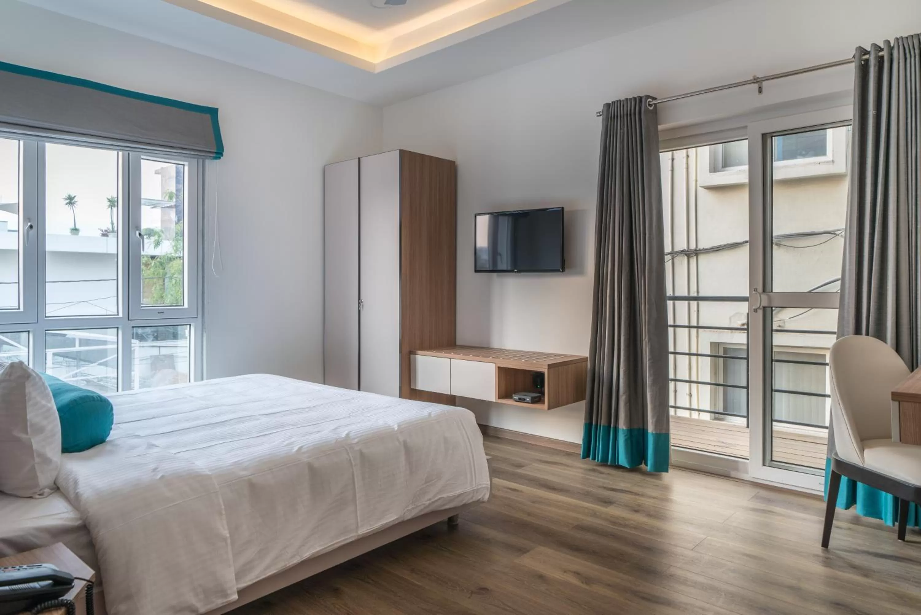 Bedroom, Bed in SKYLA Studios & Suites - Jubilee Hills