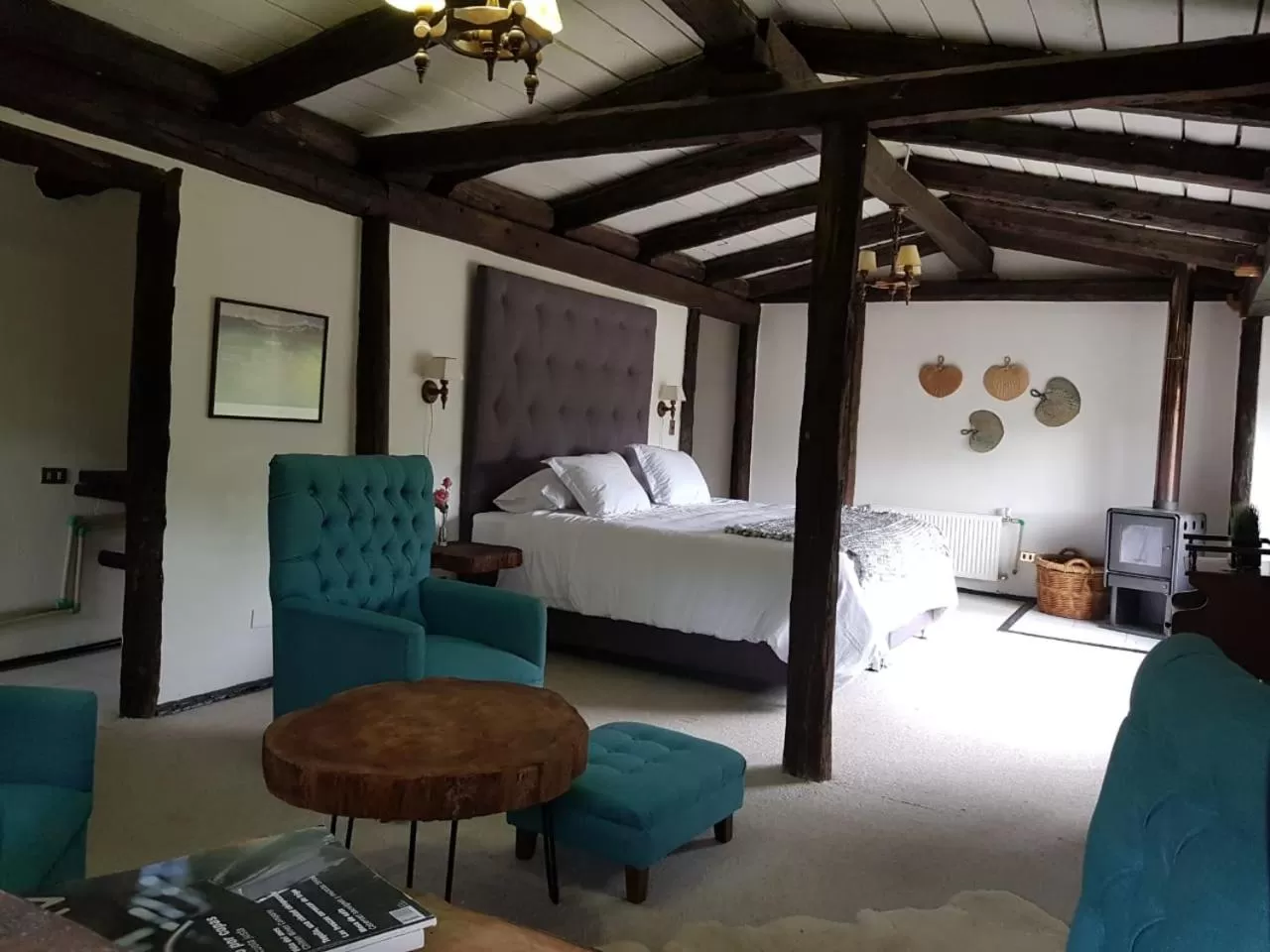 Bed in The Patagonian Lodge