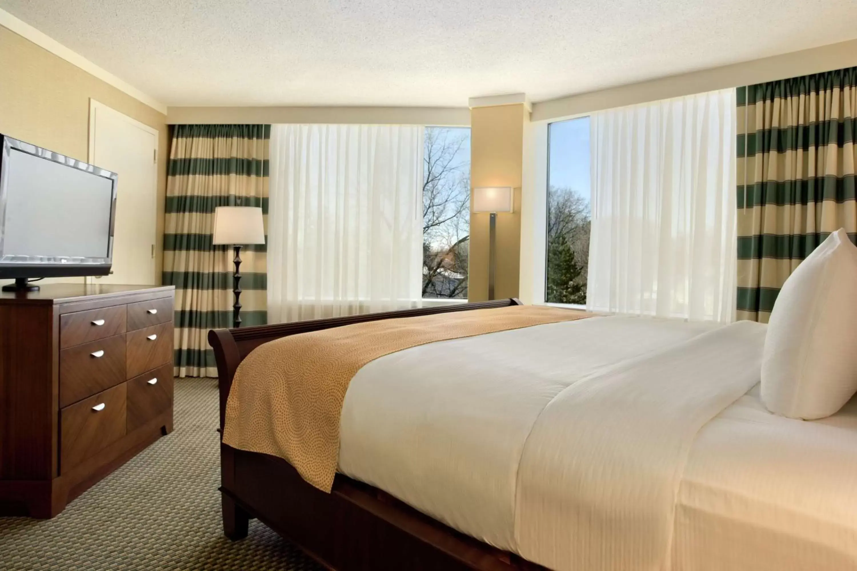 Bed in Hilton Stamford Hotel & Executive Meeting Center