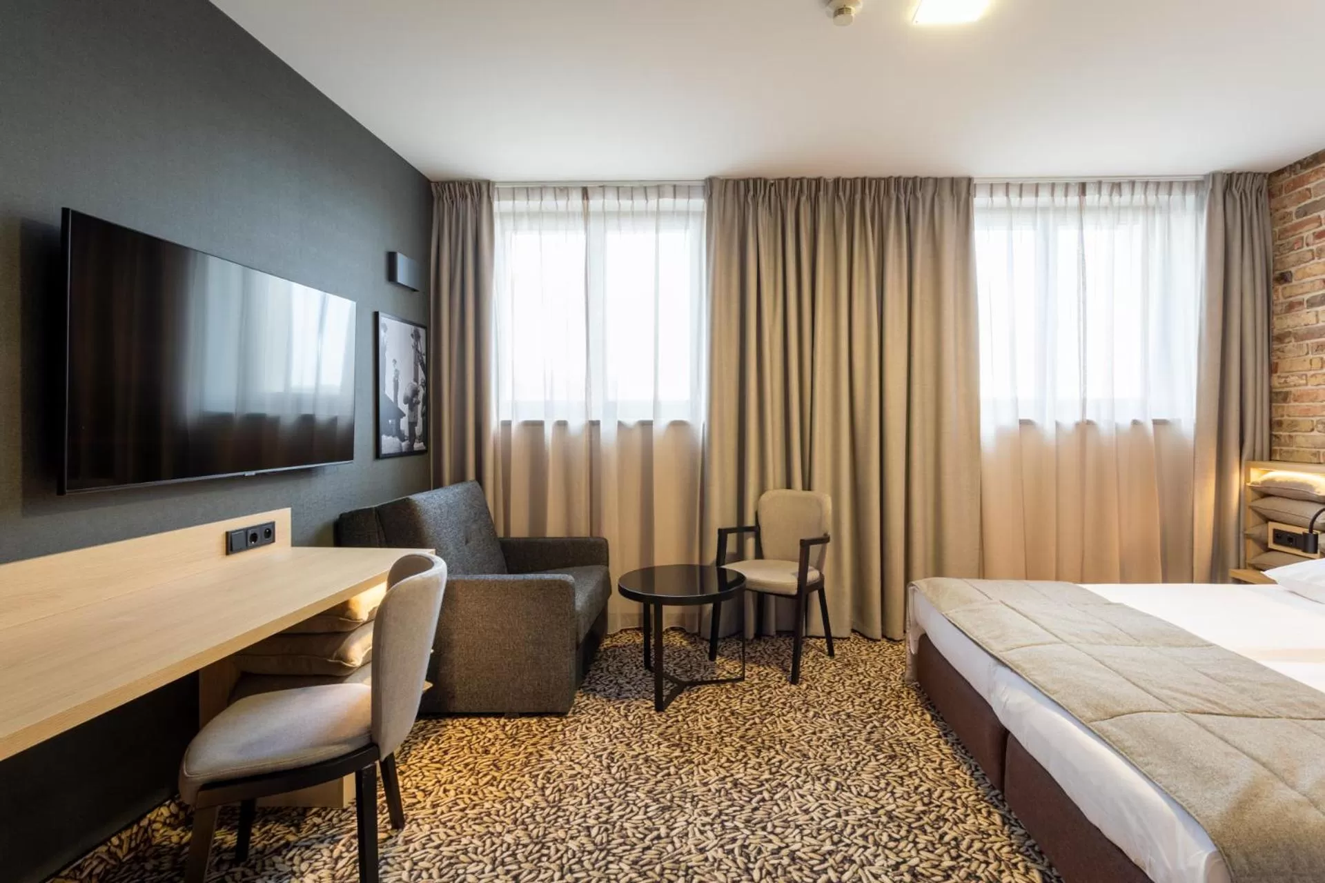 Bed in Qubus Hotel Gdańsk