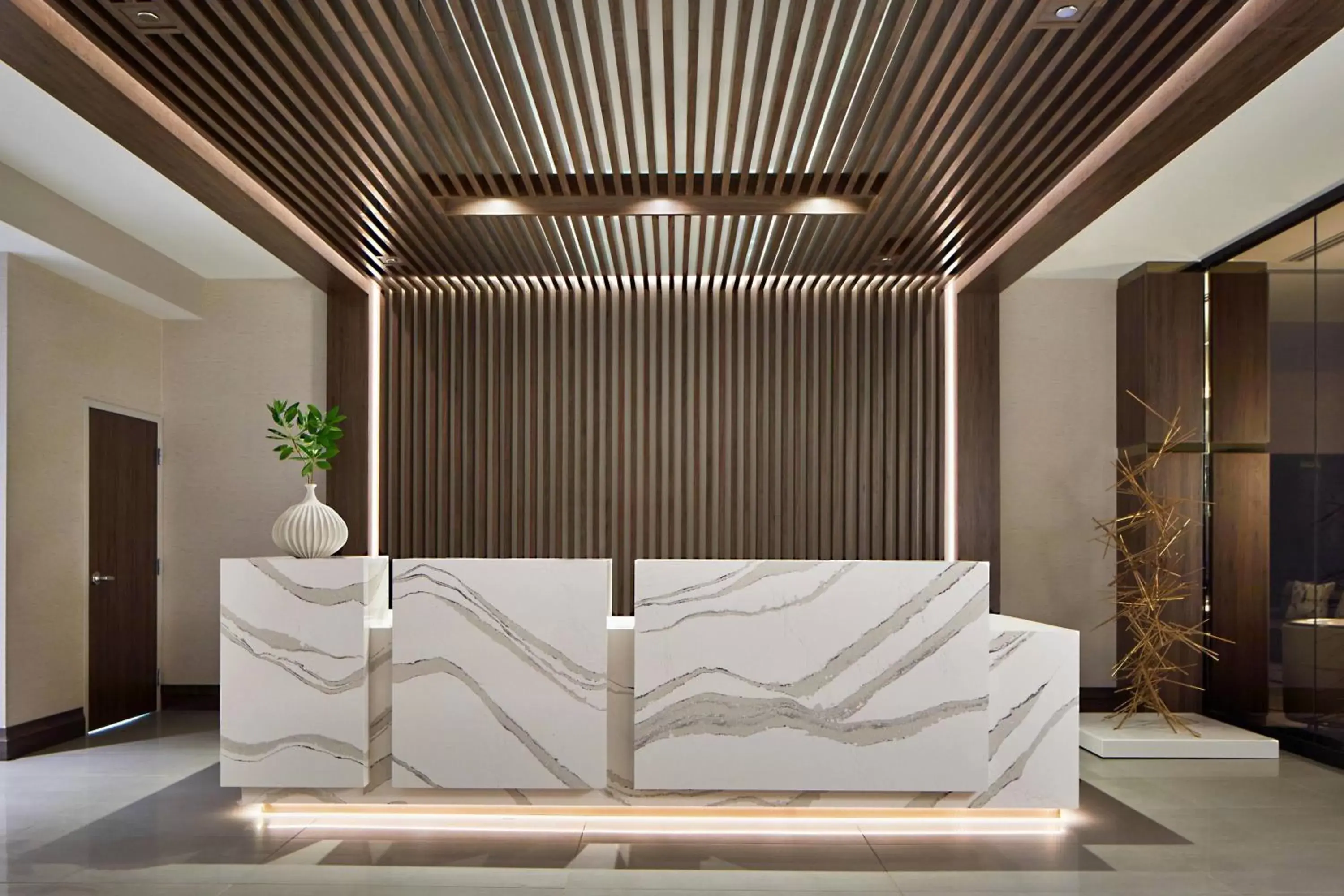 Lobby or reception in AC Hotel by Marriott Durham