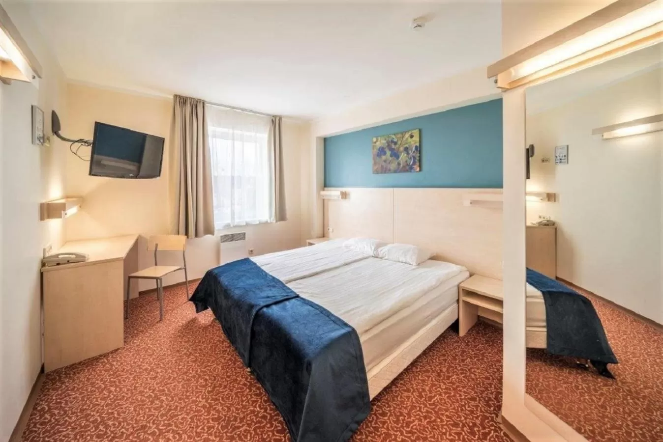 Bed in Rija Bauska Hotel