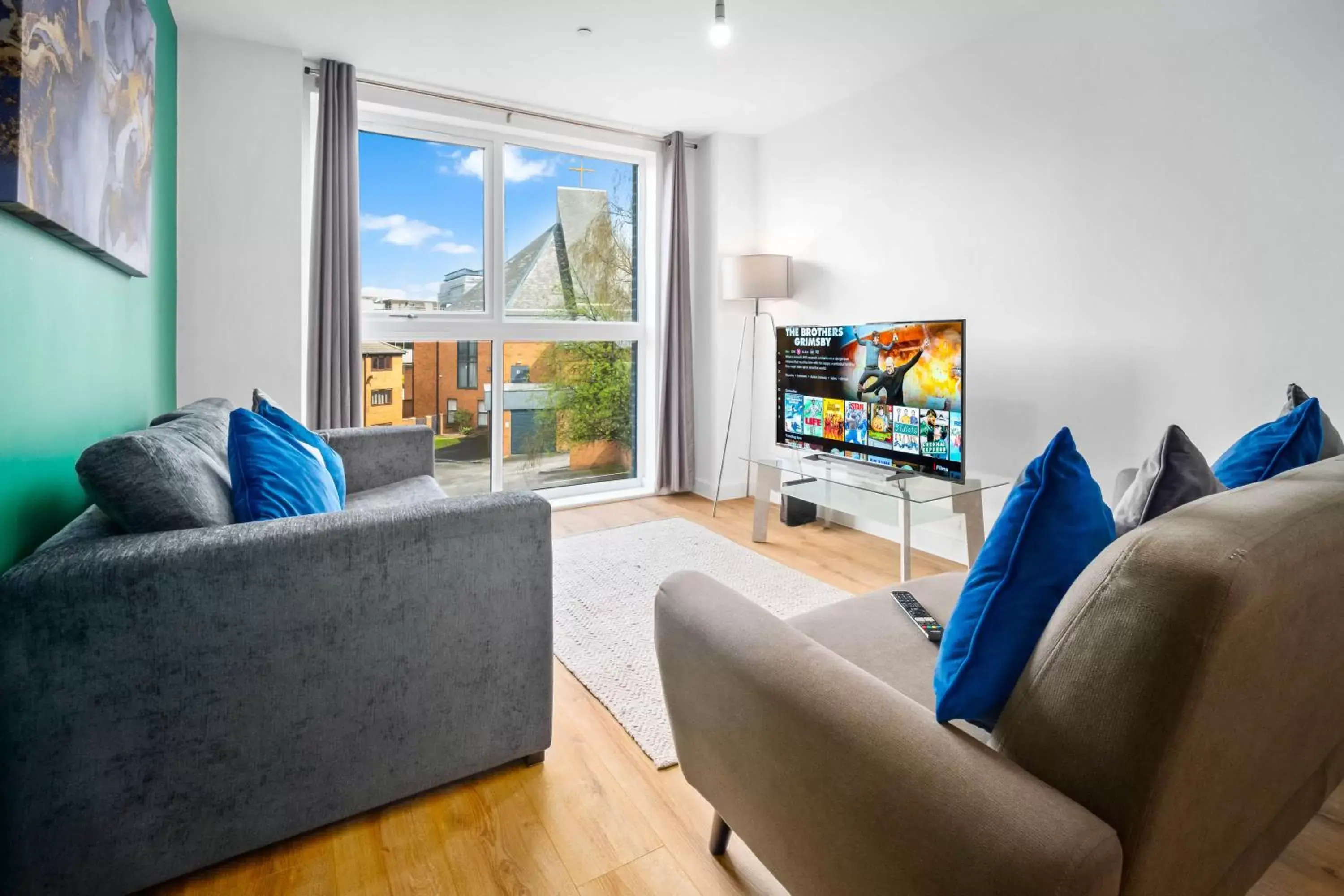 TV and multimedia, Seating Area in Onyx O2 Arena Brindley Place Broad Street Large Spacious Apartment