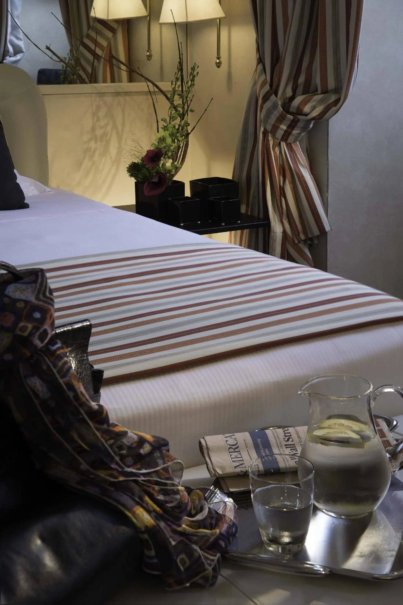 Decorative detail, Bed in Colonna Palace Hotel