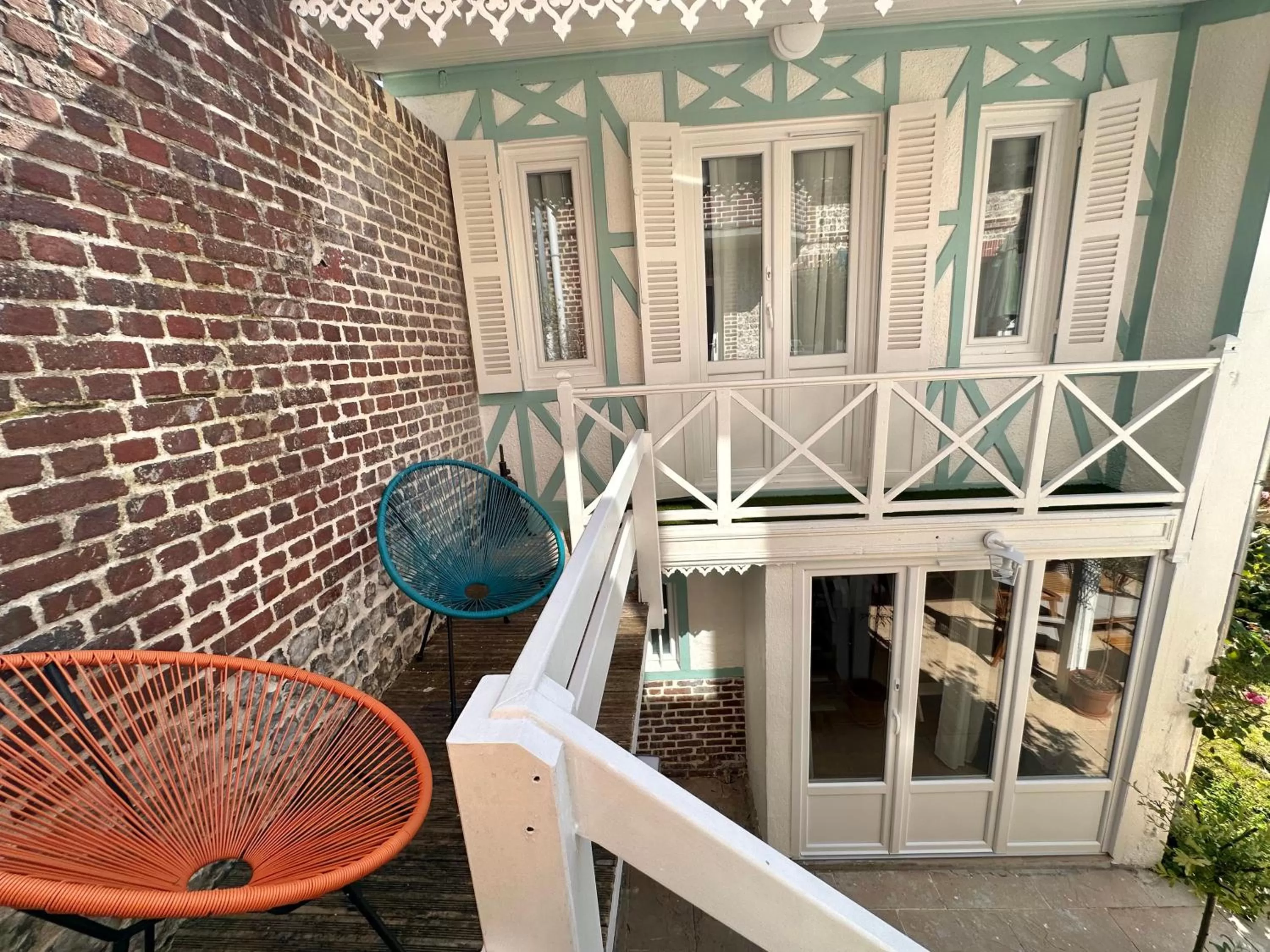 Balcony/Terrace in Les Turquoises Étretat - L'Hôtel-Boutique