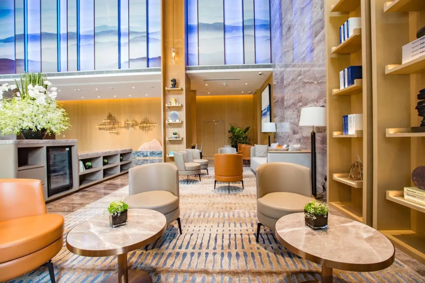 Lounge or bar, Lobby/Reception in Shama Serviced Apartments Zijingang Hangzhou