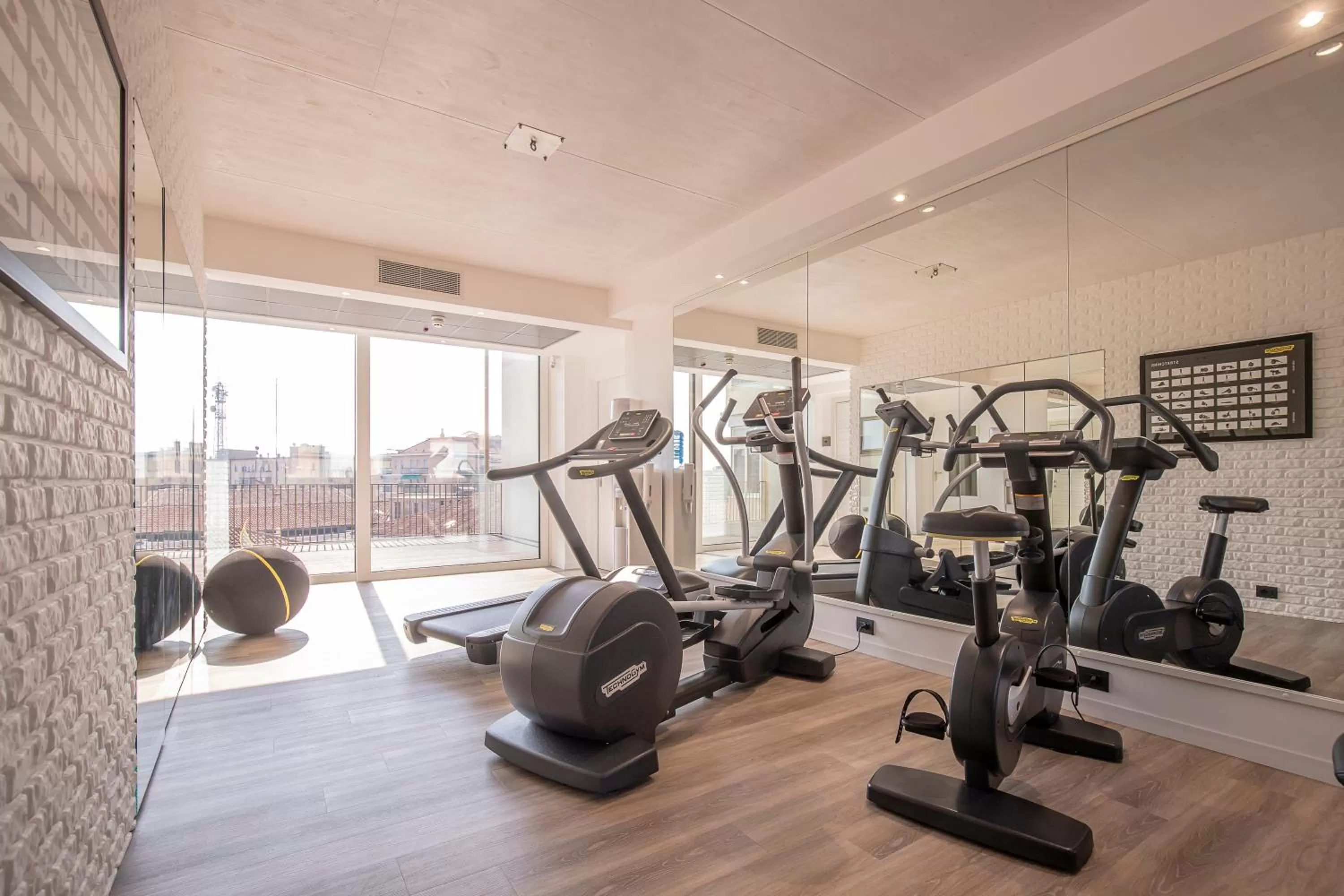 Fitness centre/facilities in Hotel Giberti & Spa