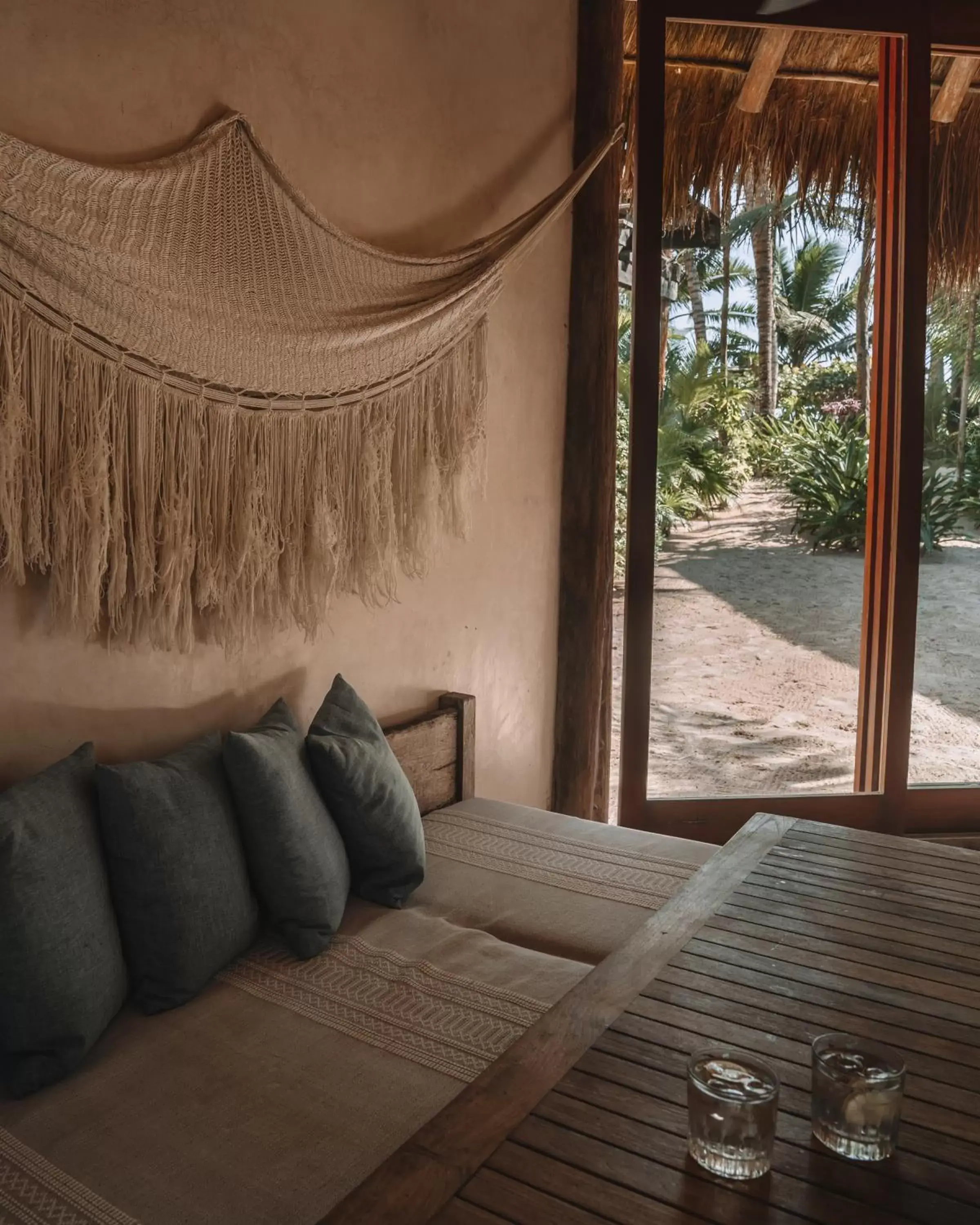 Living room, Bed in Encantada Tulum