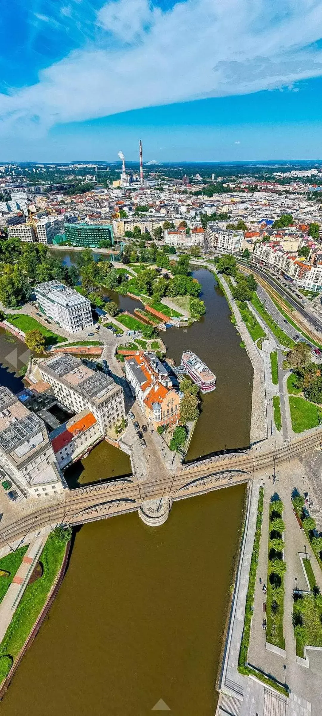 Property building, Bird's-eye View in Great Polonia Wrocław Tumski