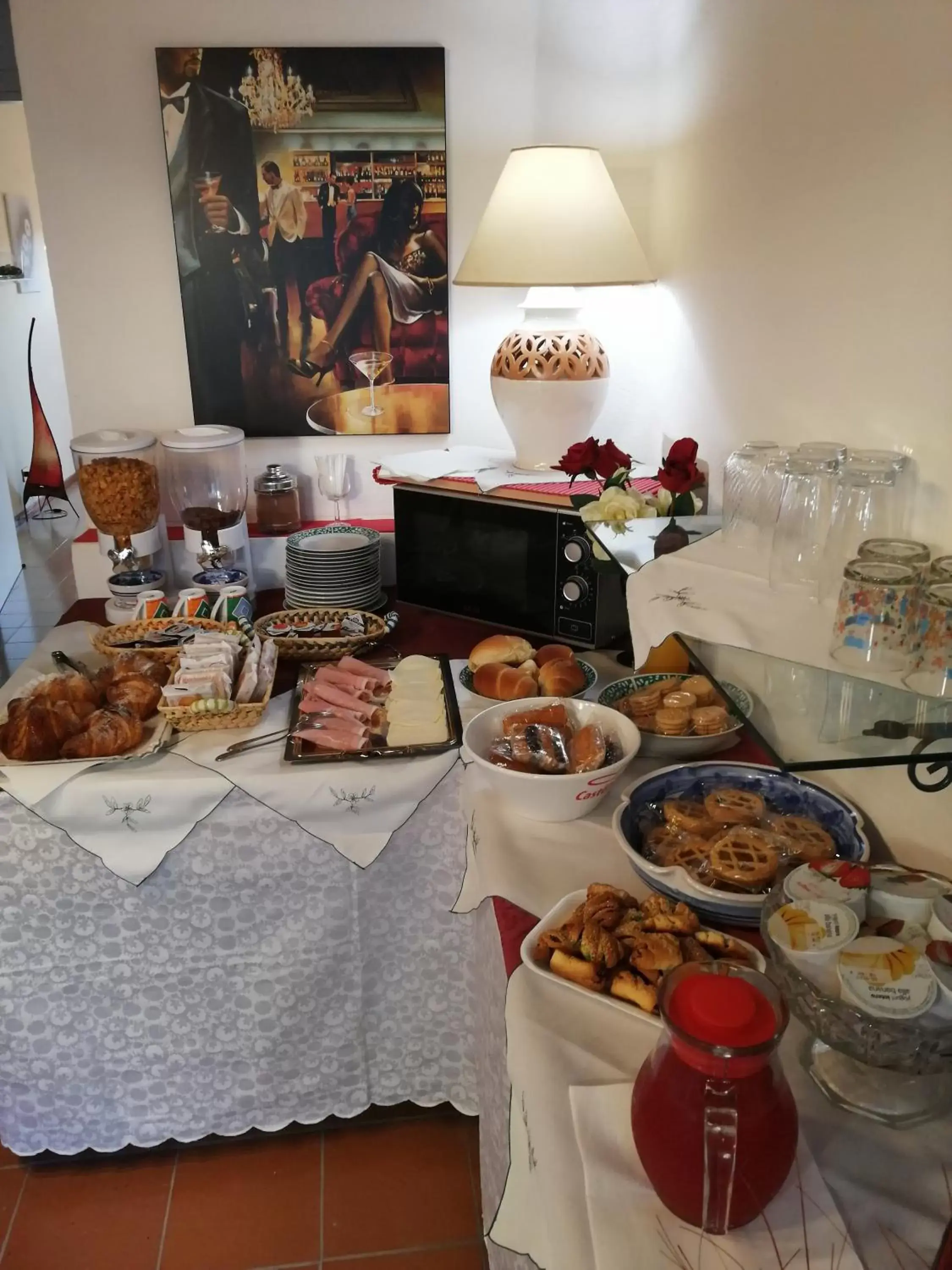 Buffet breakfast, Food in b&b Le Rocce