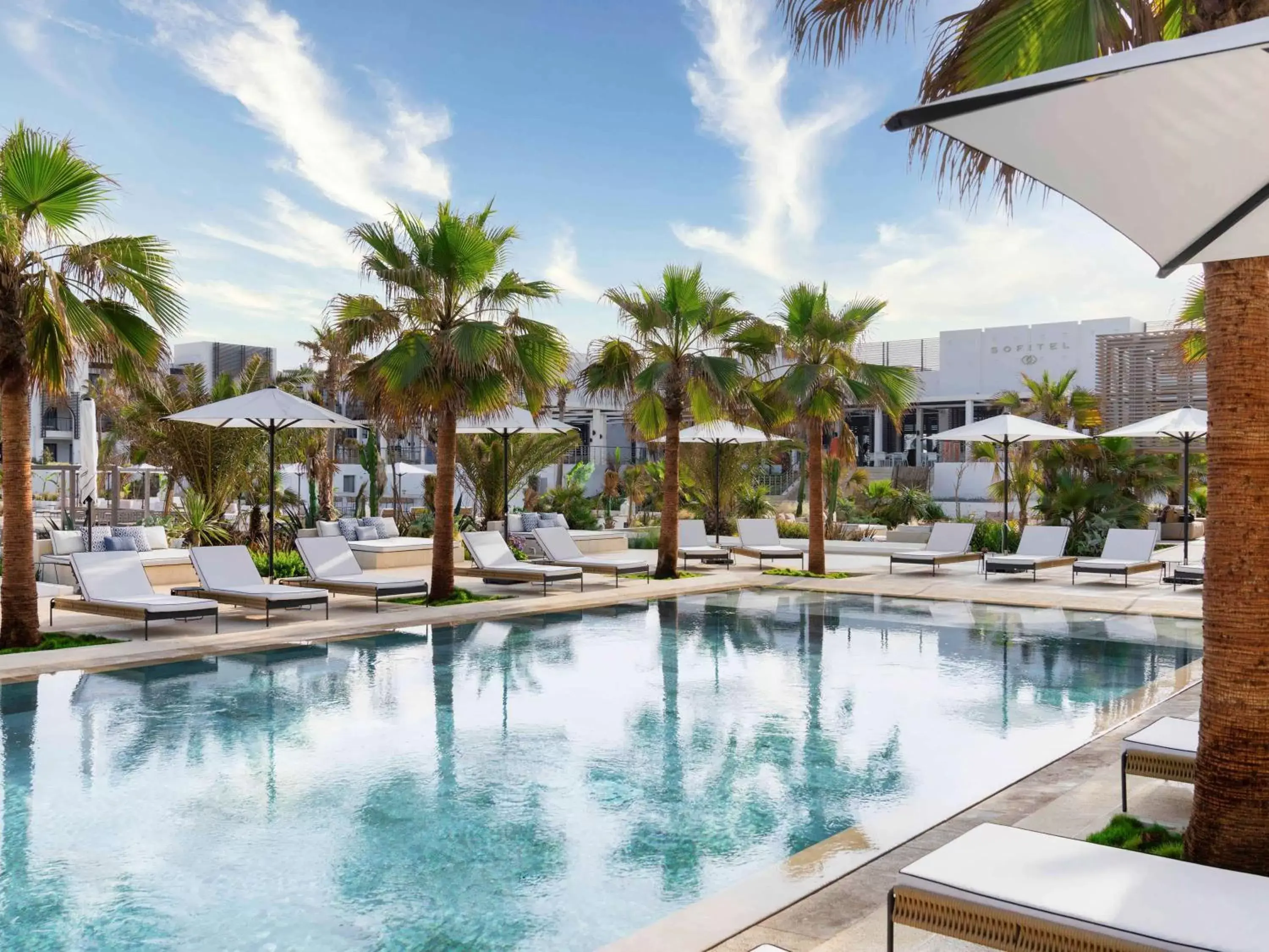 Property building, Swimming Pool in Hotel Sofitel Agadir Thalassa Sea & Spa