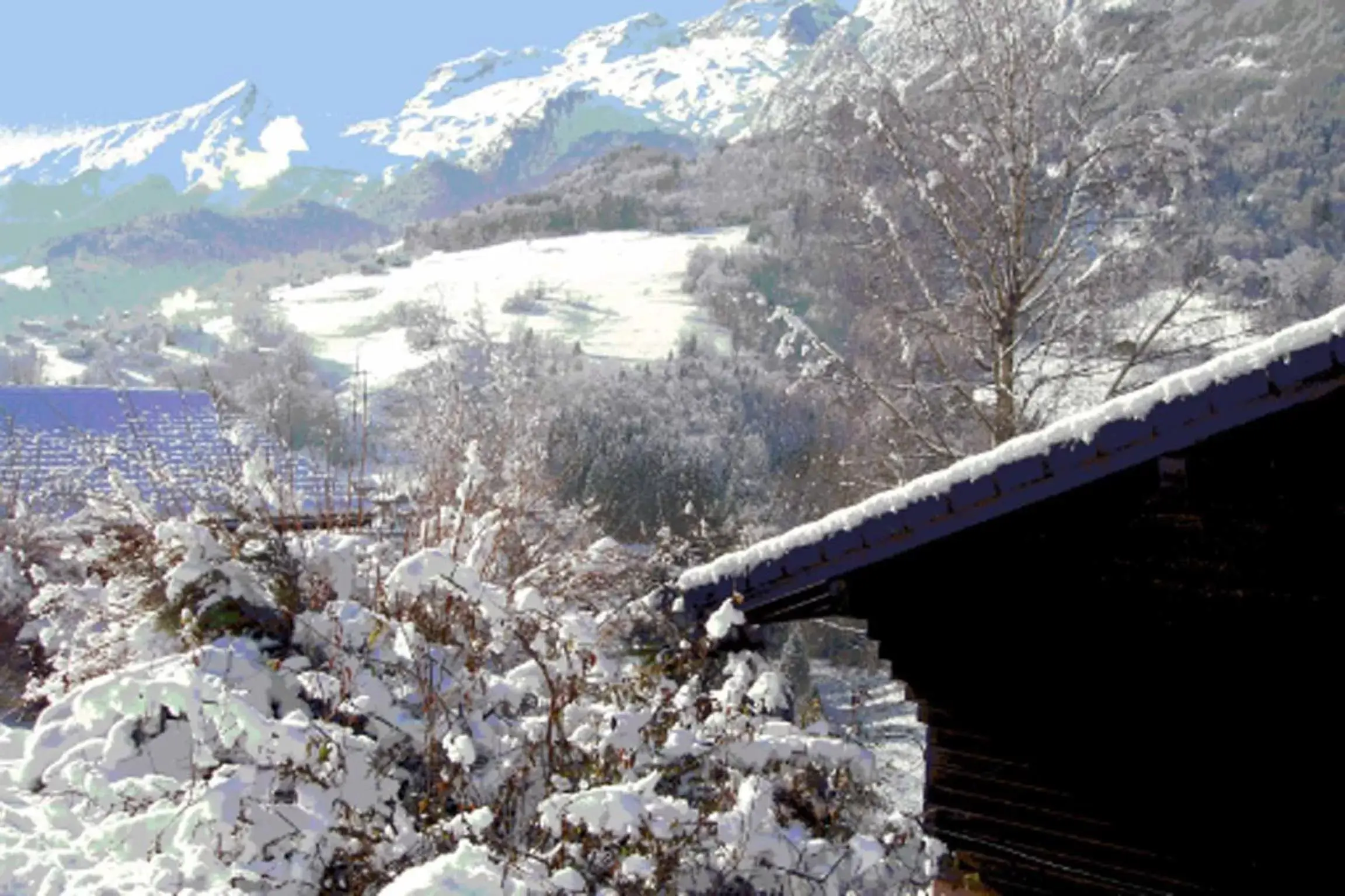 Mountain view, Winter in Auberge Du Fraizier