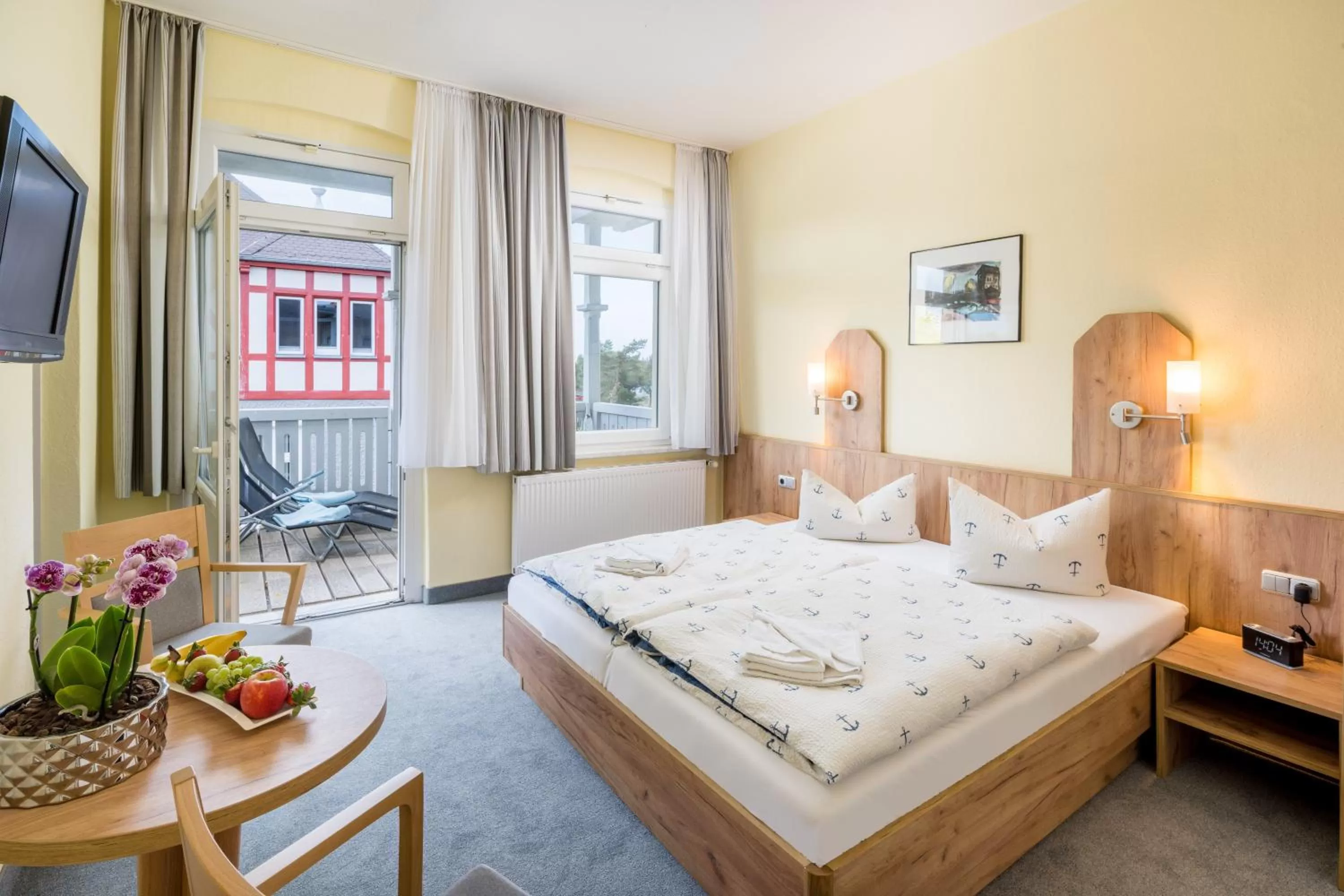 Bed in Hotel Seestern