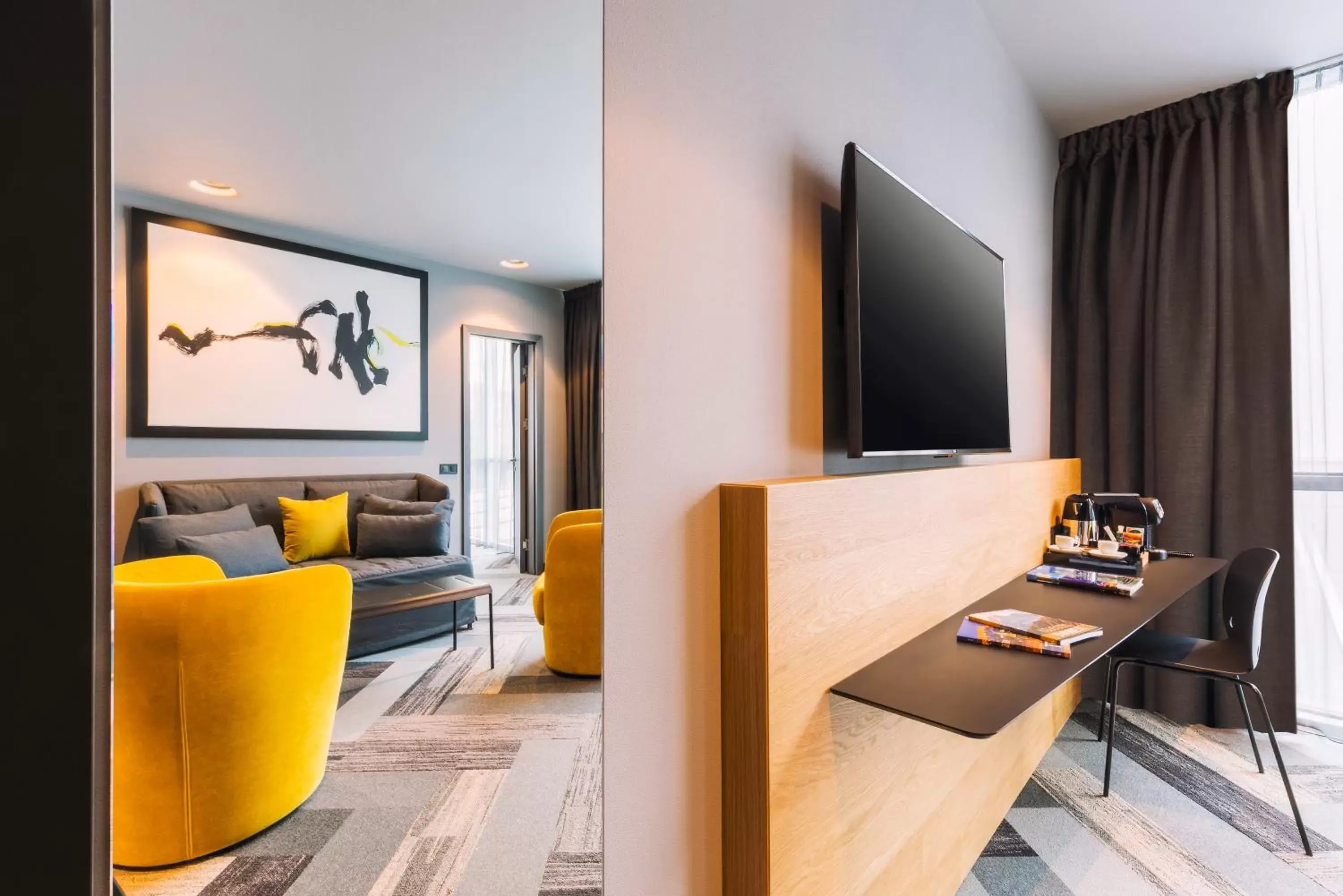 Living room, TV/Entertainment Center in Radius Hotel Tbilisi