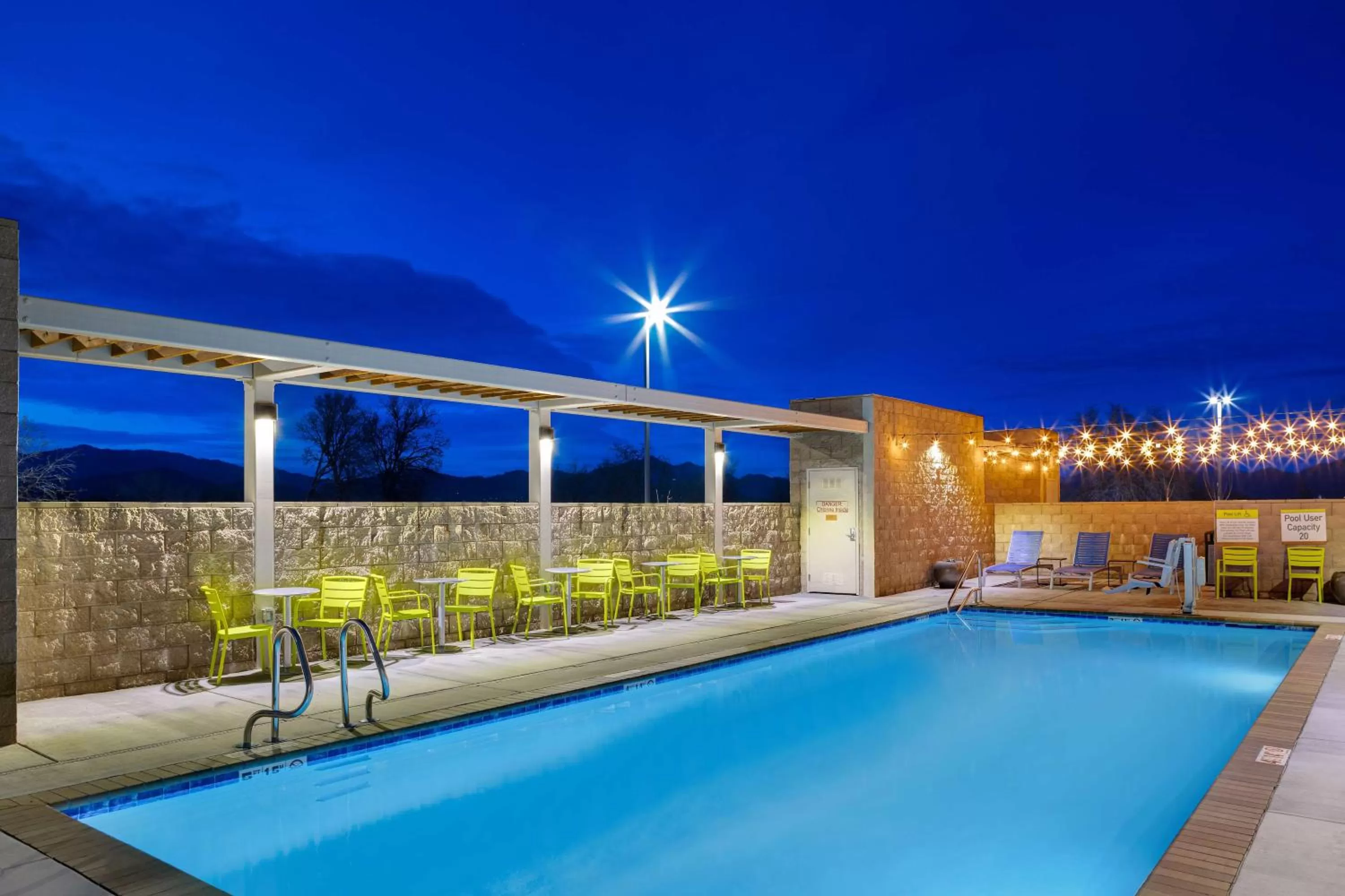 Pool view in Home2 Suites By Hilton Redding