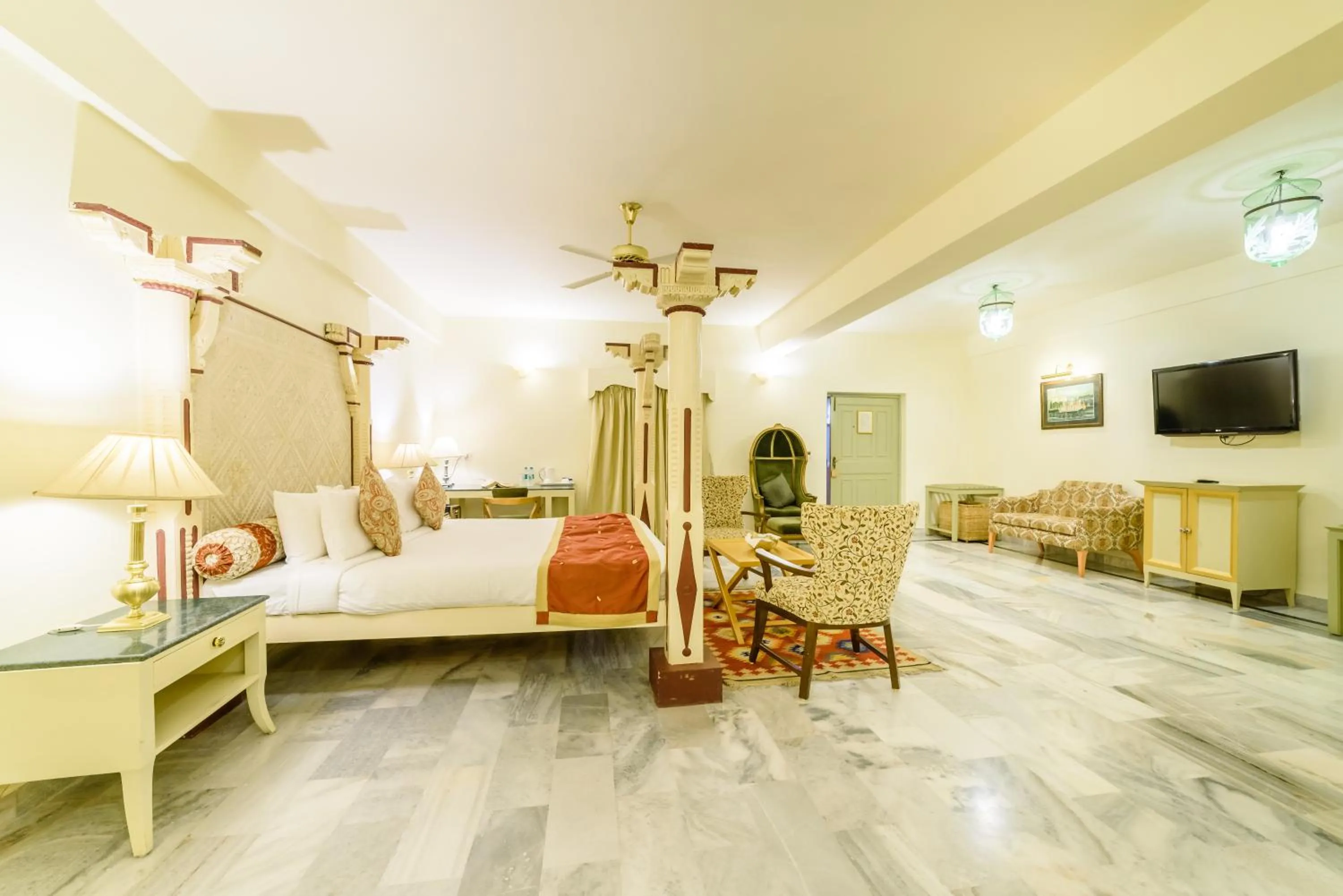 Photo of the whole room, Bed in Fort Rajwada,Jaisalmer