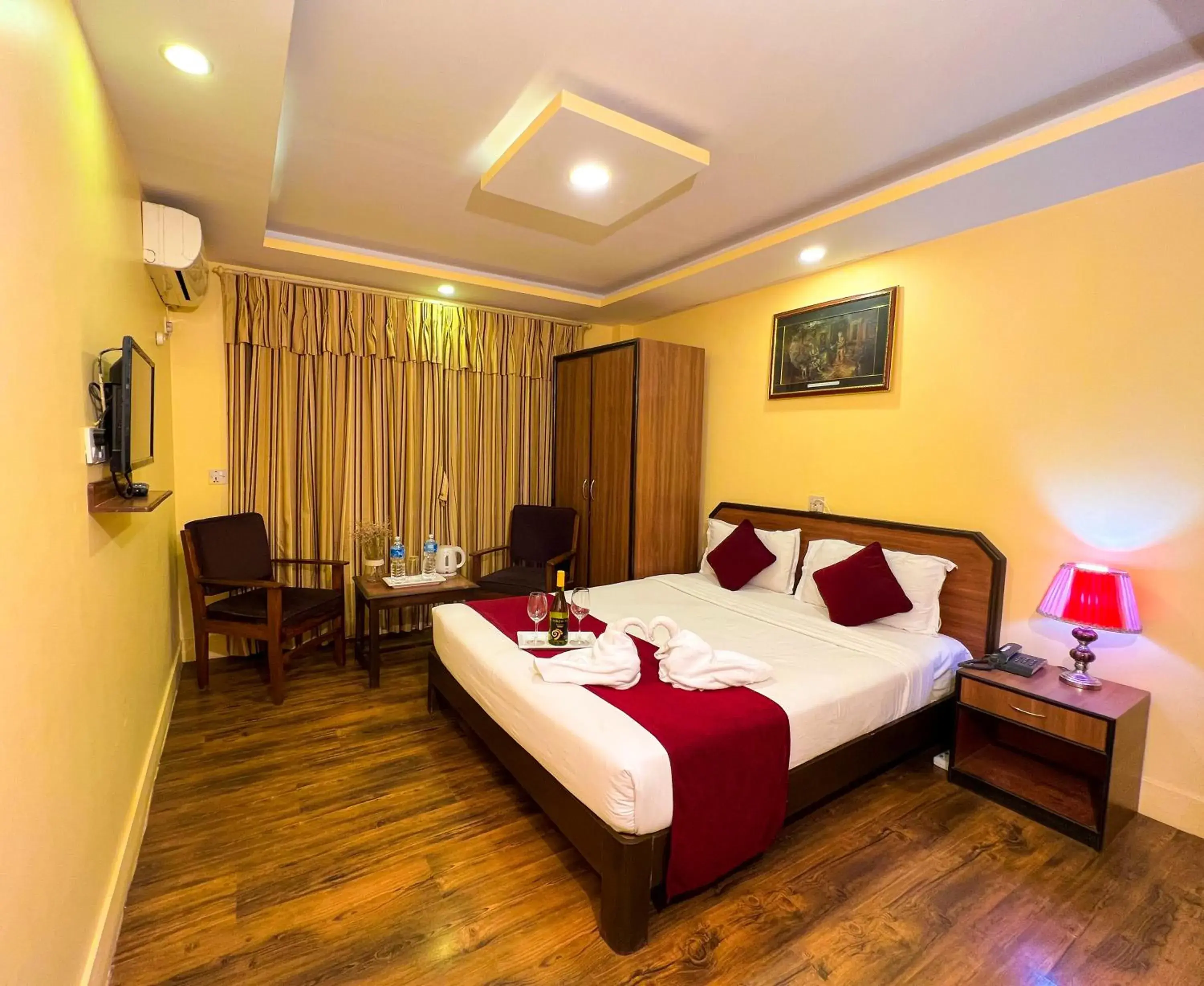 Bed in Thamel Grand Hotel