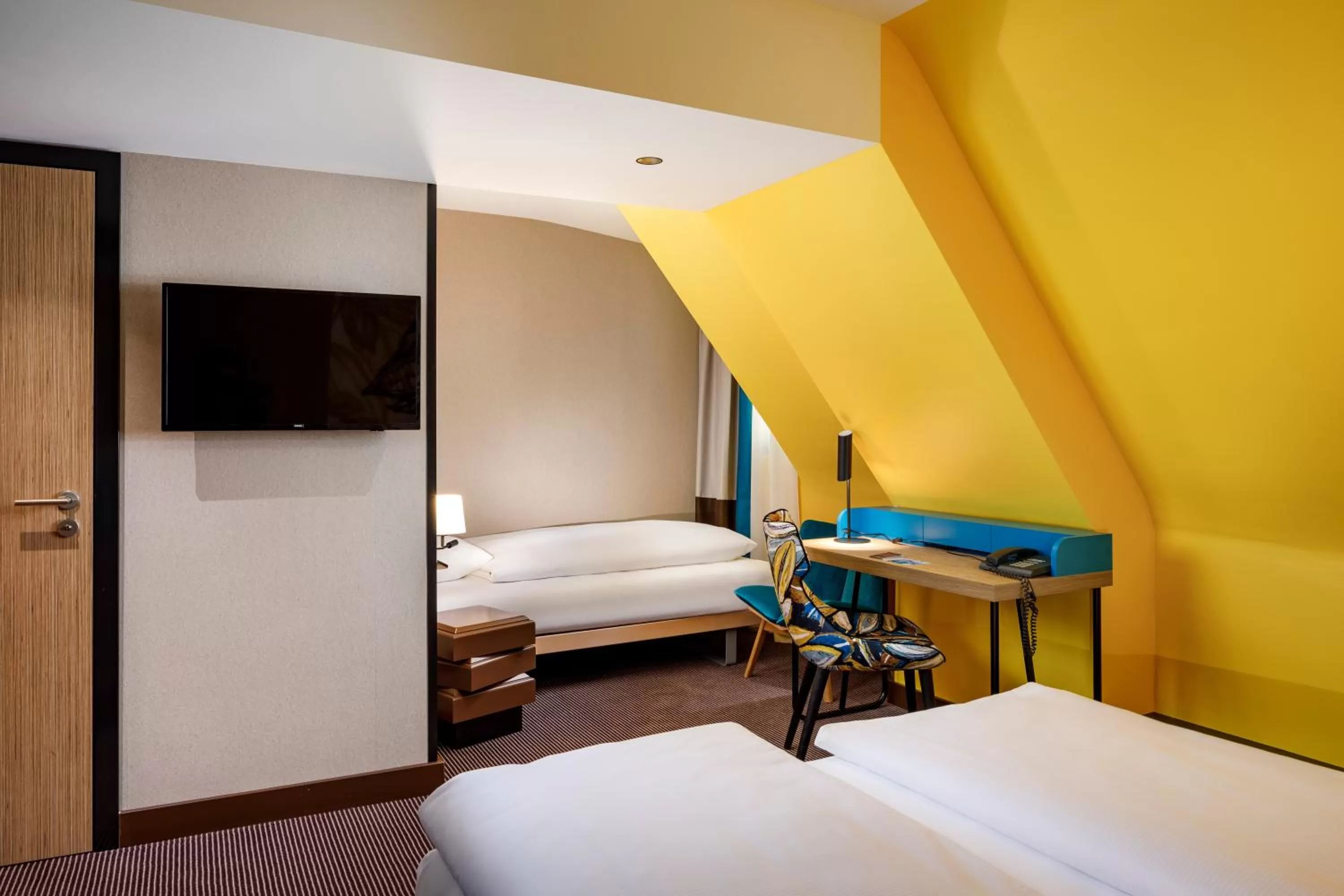 Bedroom, Bed in Swiss Chocolate by Fassbind Zurich