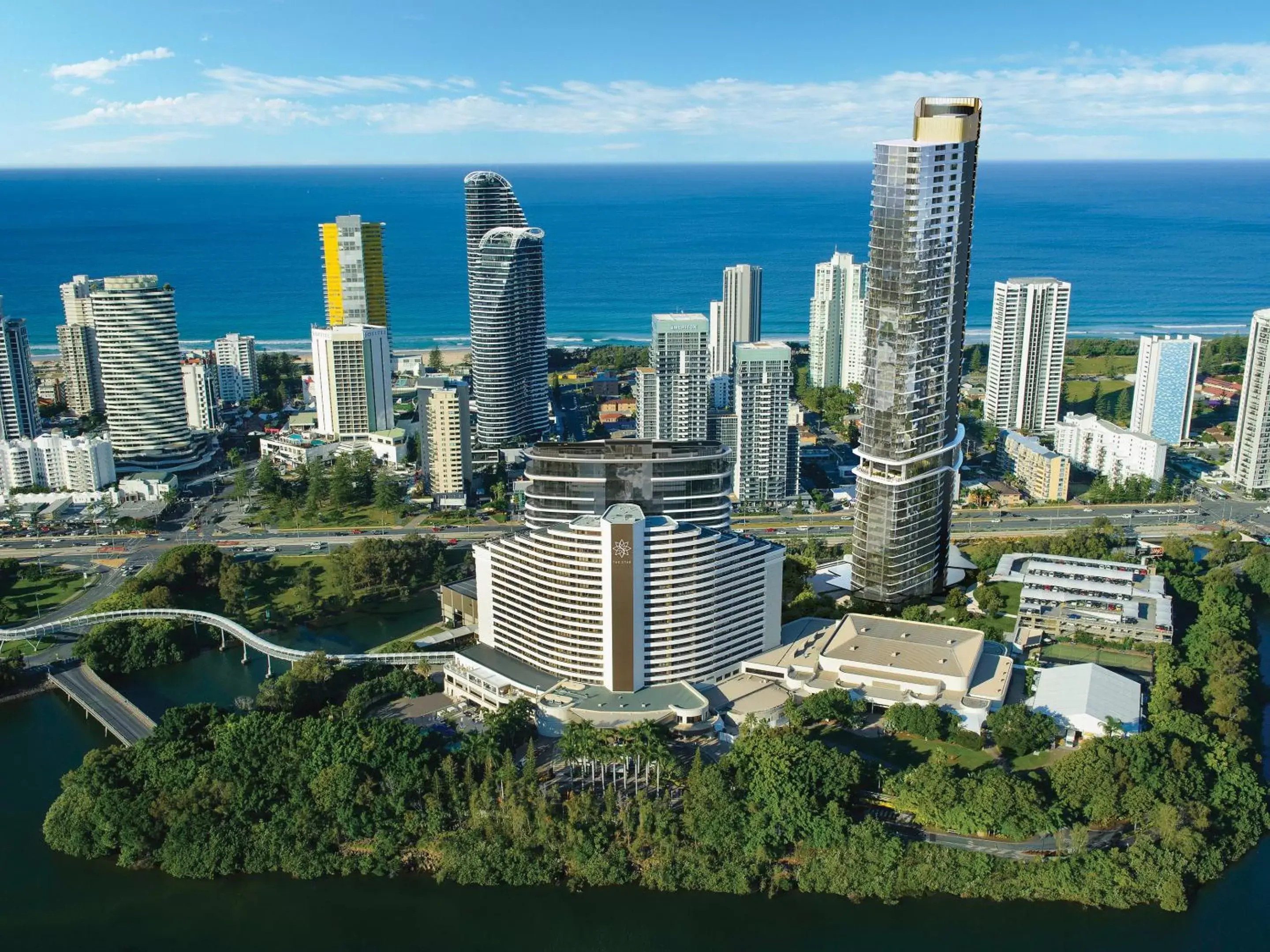 Property building, Bird's-eye View in The Star Residences - Gold Coast
