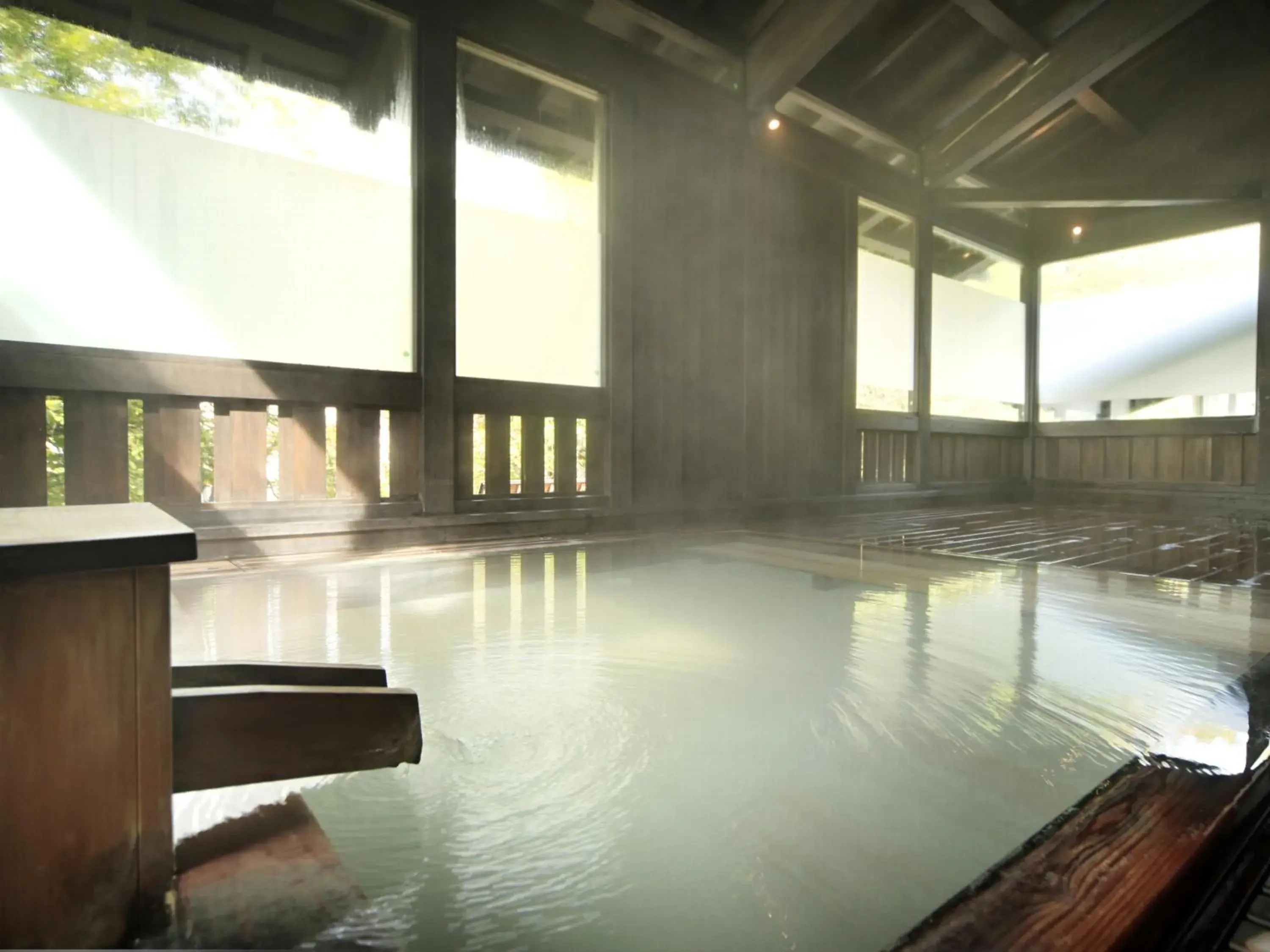 Hot Spring Bath, Swimming Pool in Zao Kokusai Hotel