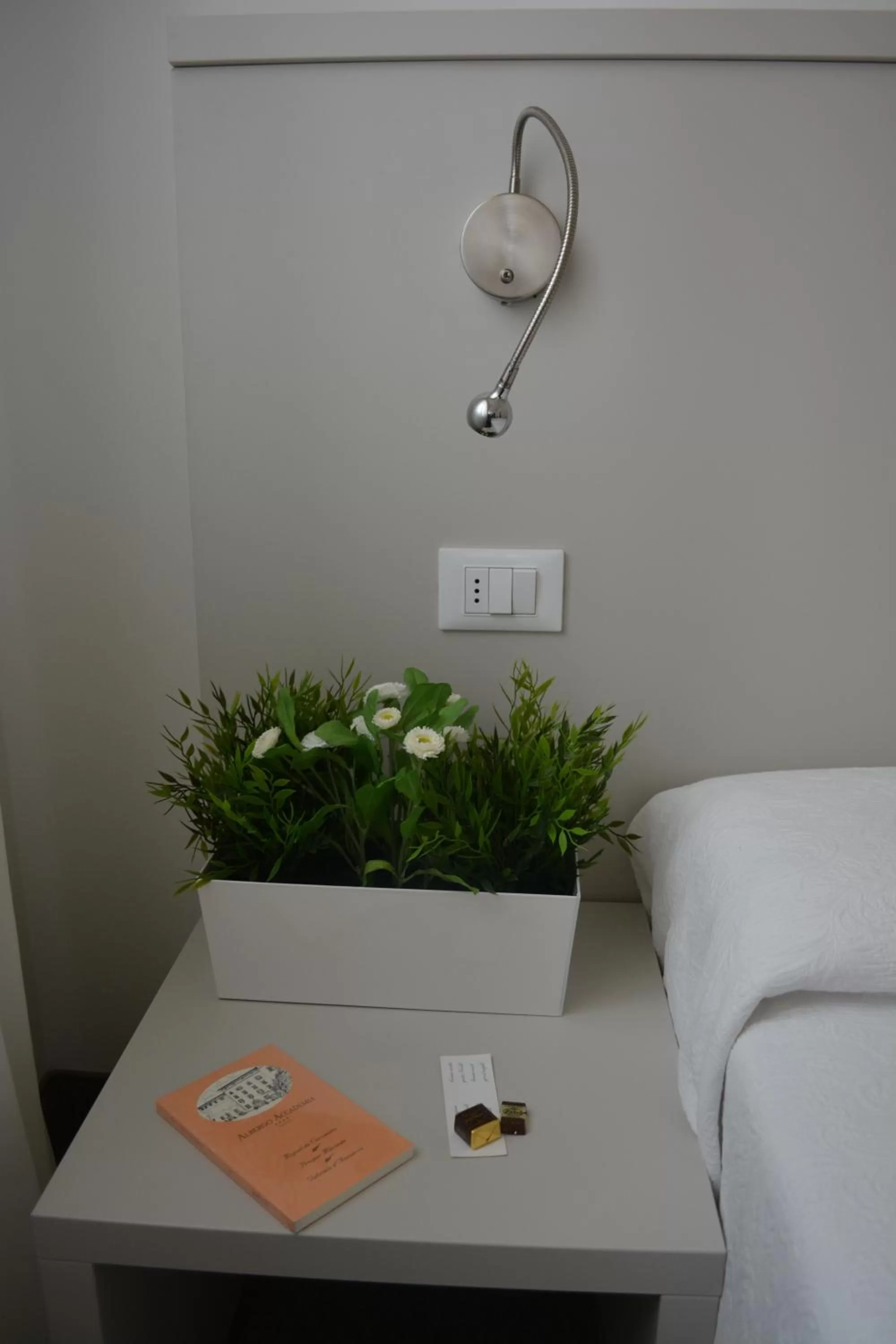 Decorative detail, Bed in Albergo Accademia