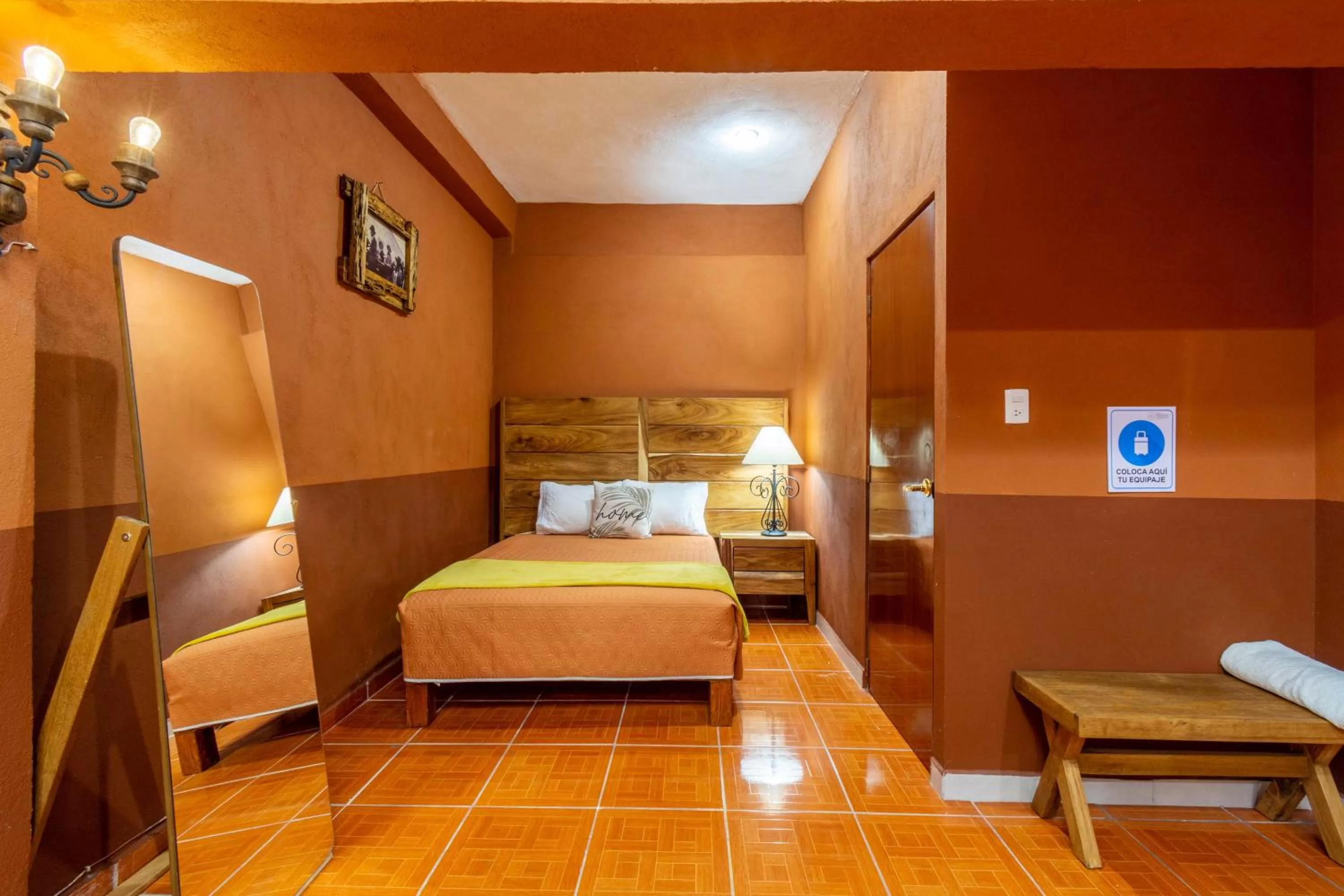 Bed in Hostería Casa Miranda Marquez