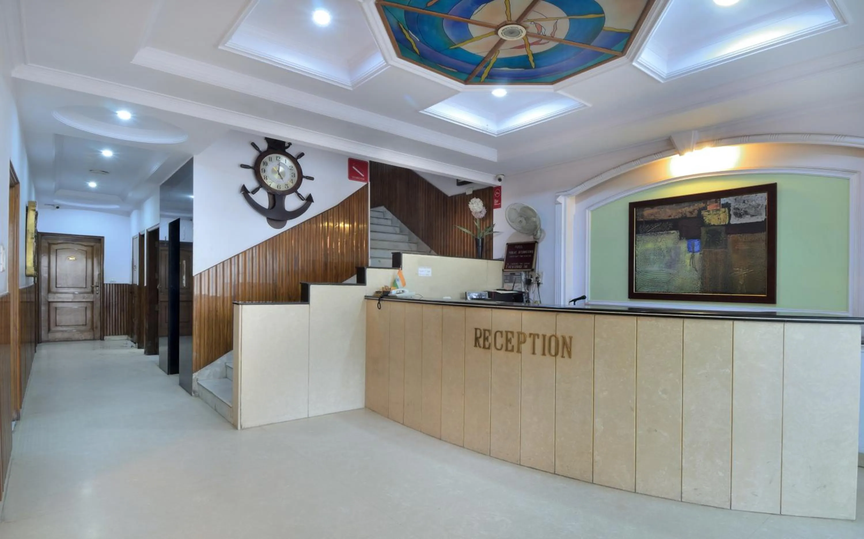 Lobby or reception in Hotel Pablas International, New Delhi, Near Metro
