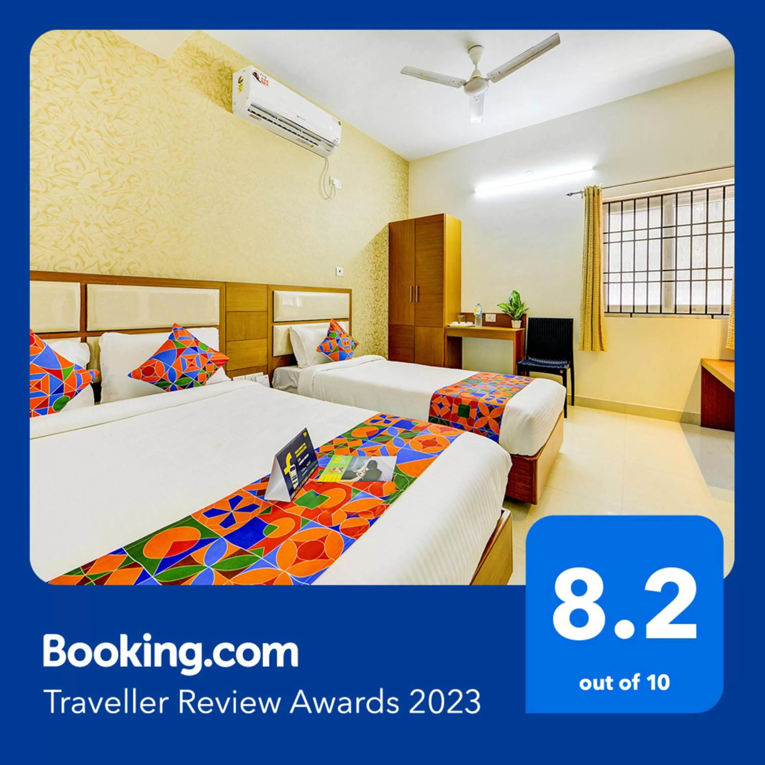 Living room, Bed in FabHotel Sky Bay Residency - Near Kodambakkam Railway Station